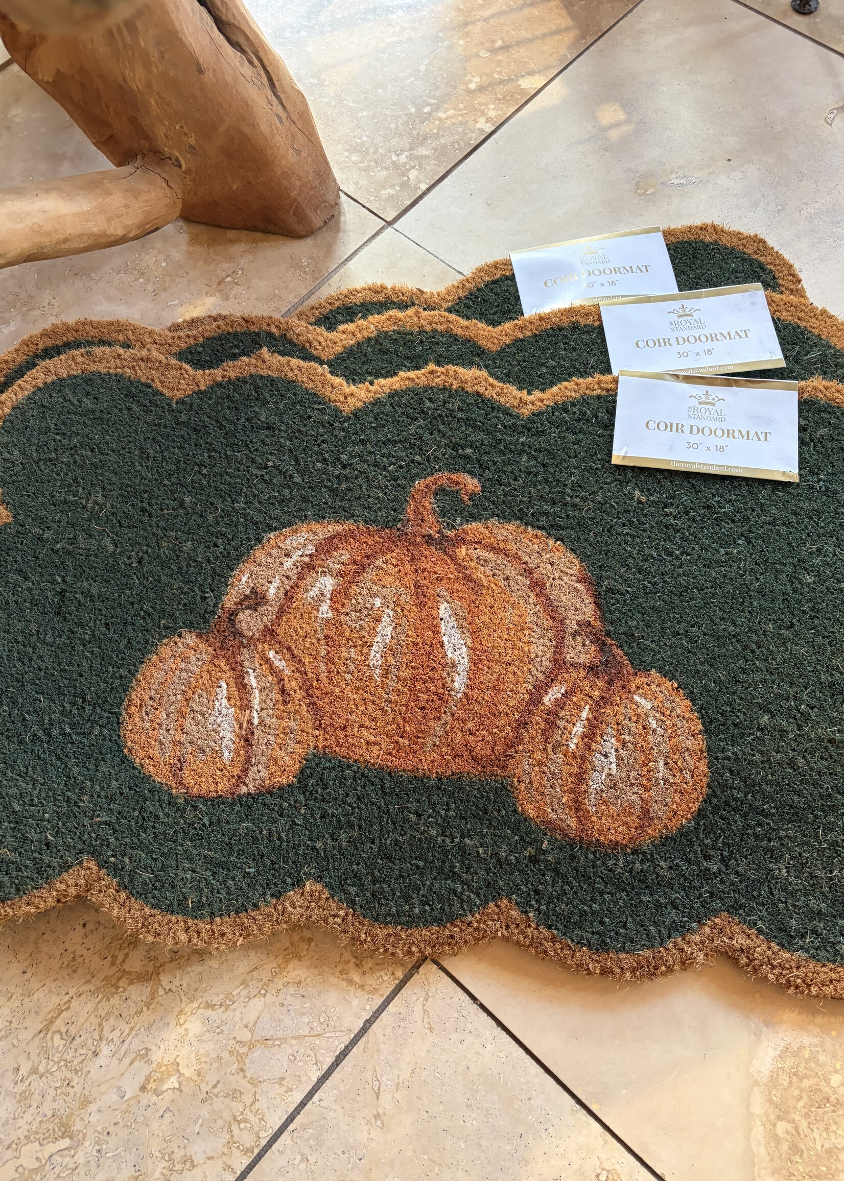 The Royal Standard Green Scallop Pumpkin Doormat