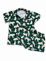 The Royal Standard Green Tiger Short Sleeve Pajamas