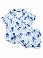 The Royal Standard Blue & White Callie Tiger Short Sleeve Pajamas