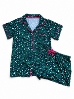 The Royal Standard Green Cheetah Short Sleeve Pajamas
