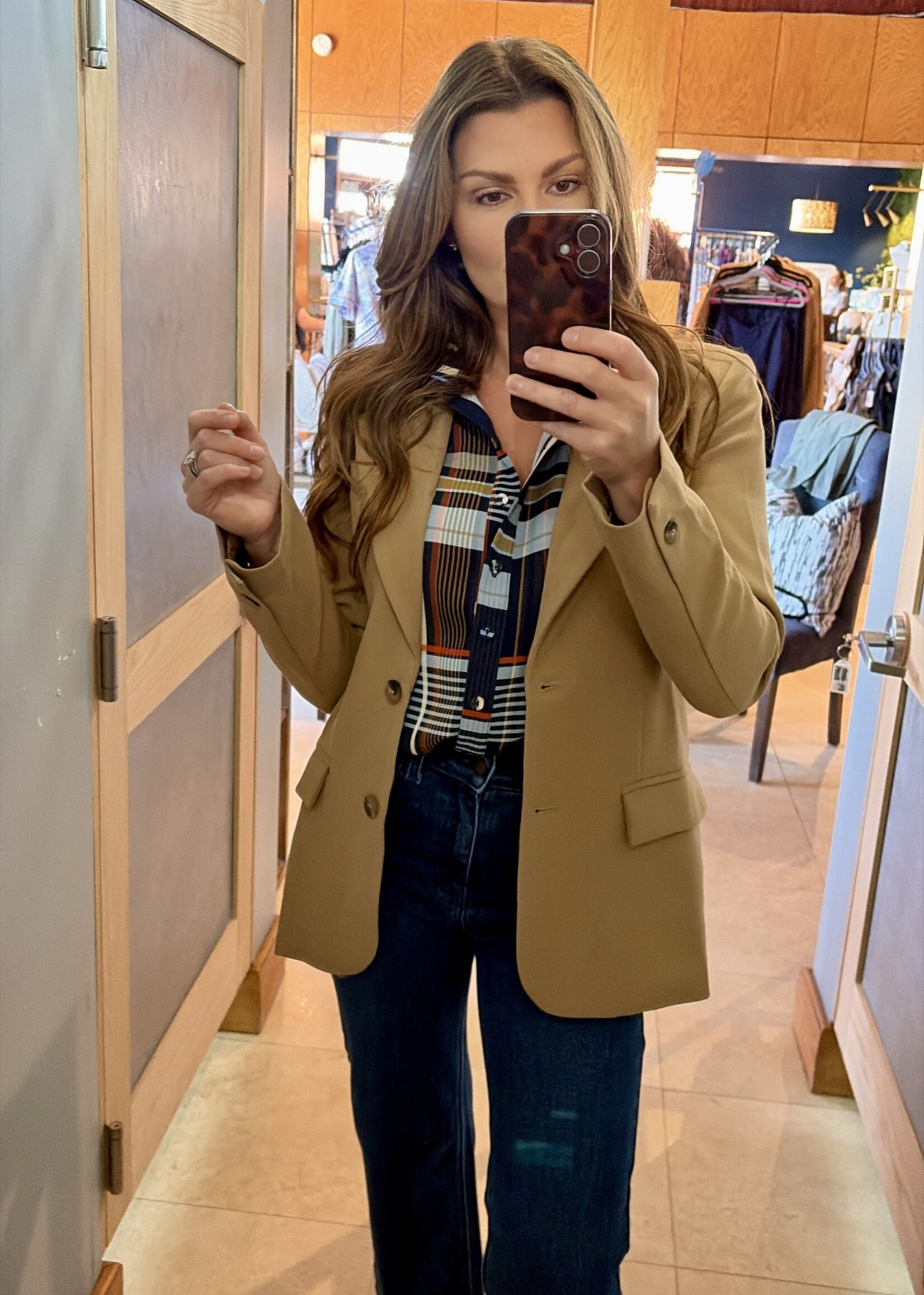 ee:some Tan Tailored Notch Blazer
