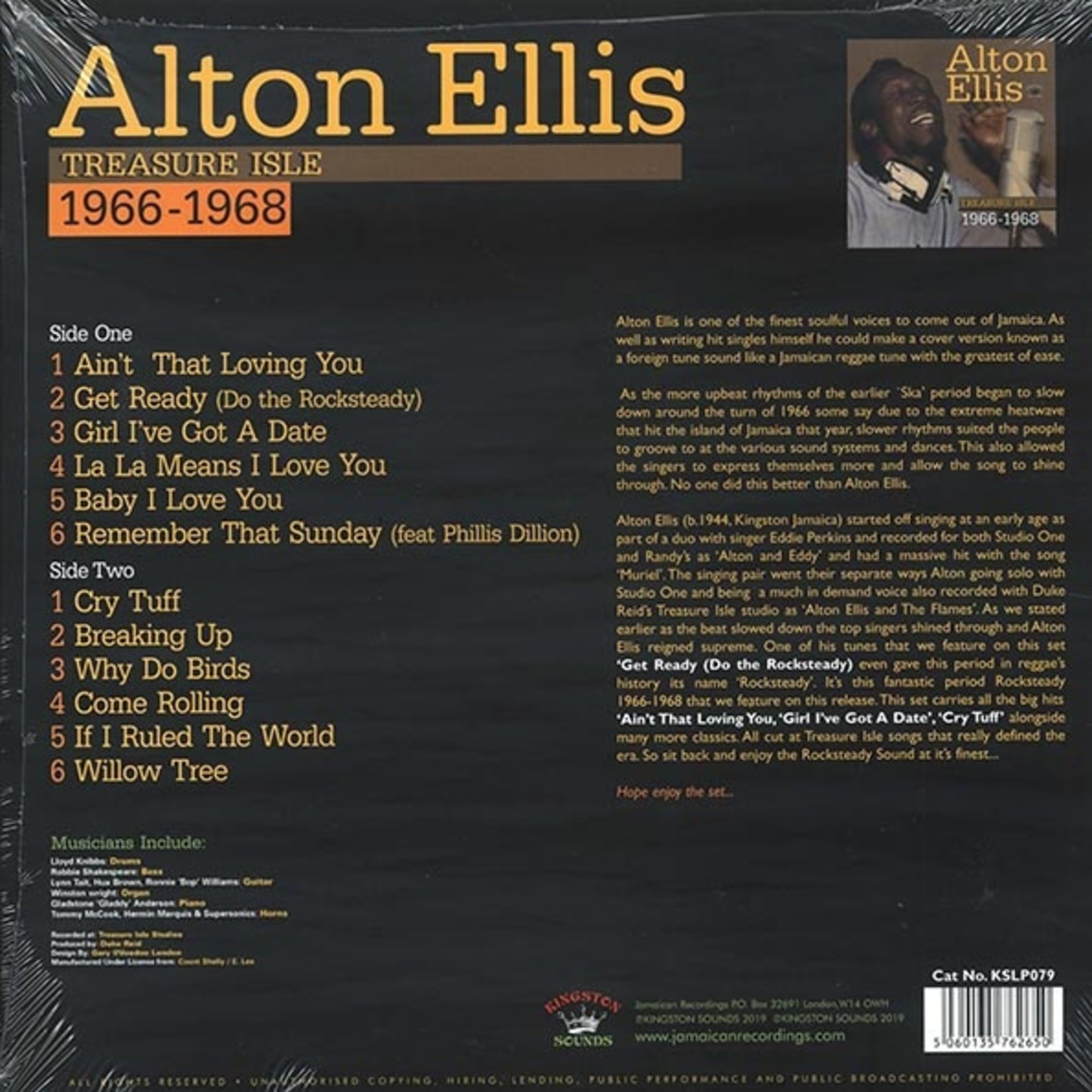 Alton Ellis - Treasure Isle 1966-1968 (Kingston Sounds/Jamaican Recordings) (180g)