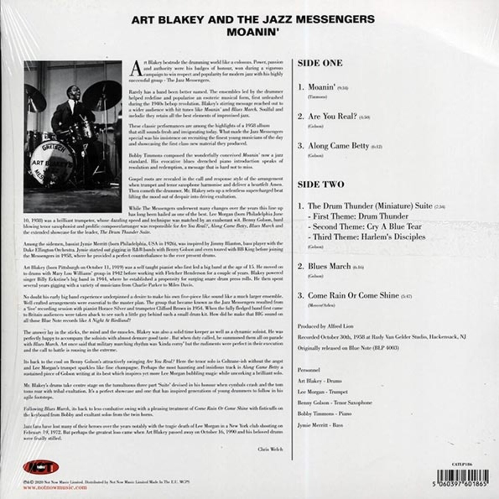 Art Blakey & The Jazz Messengers - Moanin' (Not Now Music) (180g)