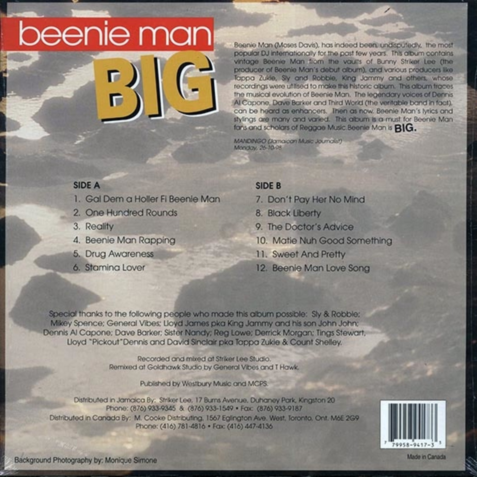 Beenie Man - Big (Striker Lee) (Orig. Press)