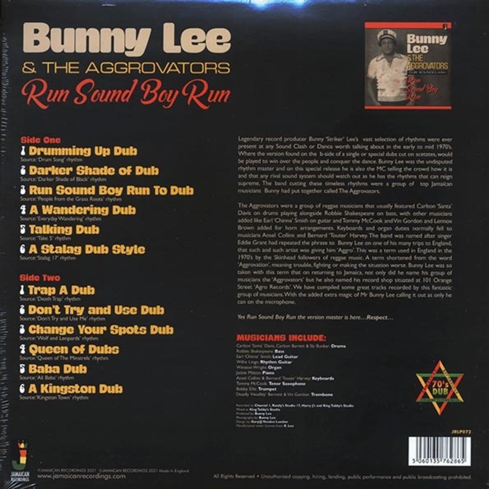 Bunny Lee & The Aggrovators - Run Boy Run: Dub Soundclash (Jamaican Recordings)