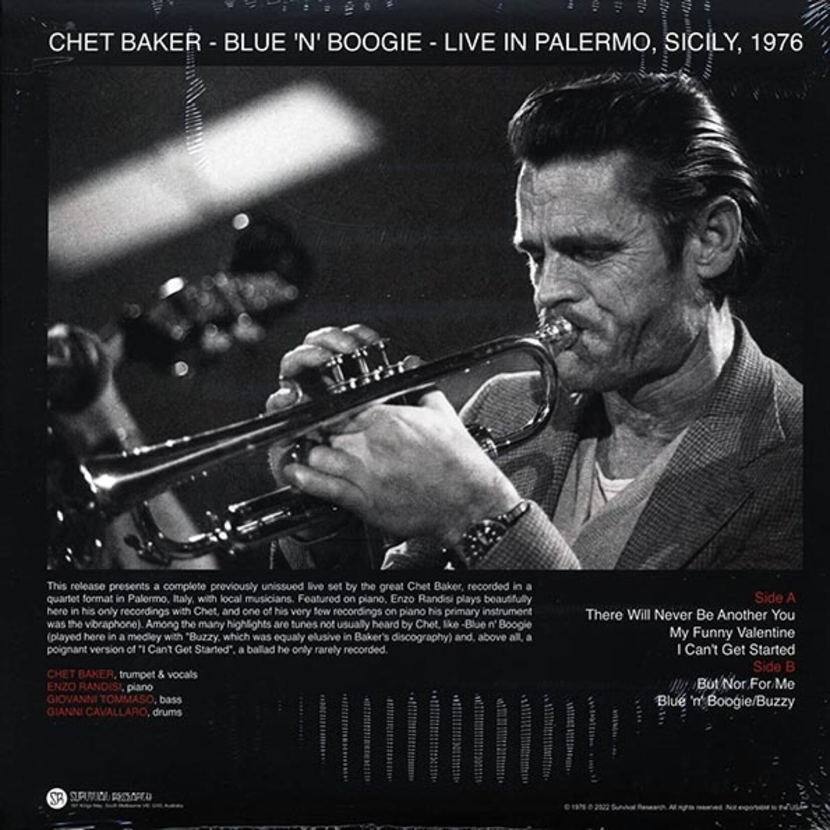 Chet Baker - Blue 'N' Boogie: Live In Palermo, Sicily, 1976 (Survival Research)