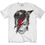 David Bowie Unisex T-Shirt: Halftone Flash Face (Unisex)