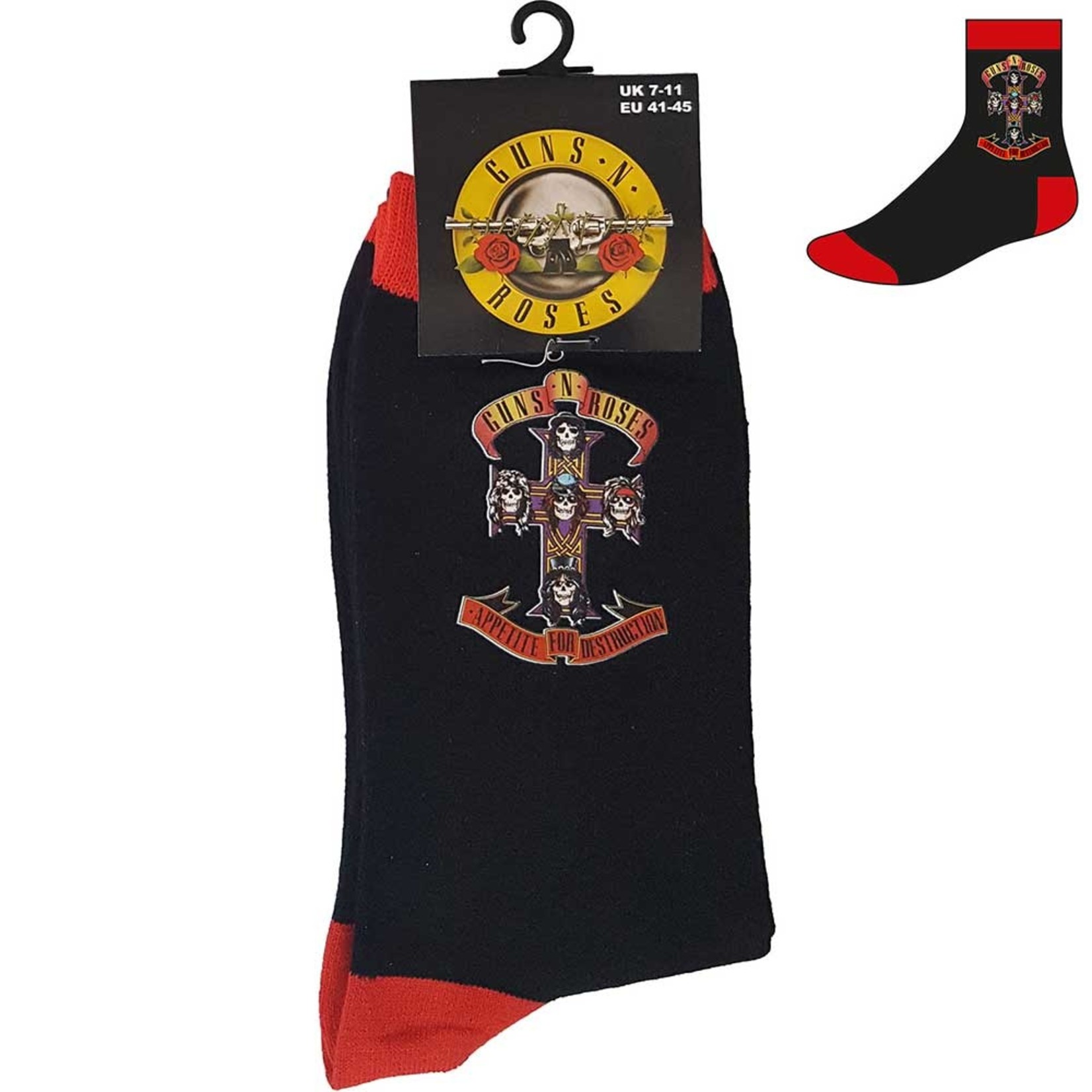 Guns N' Roses Unisex Ankle Socks: Appetite Cross