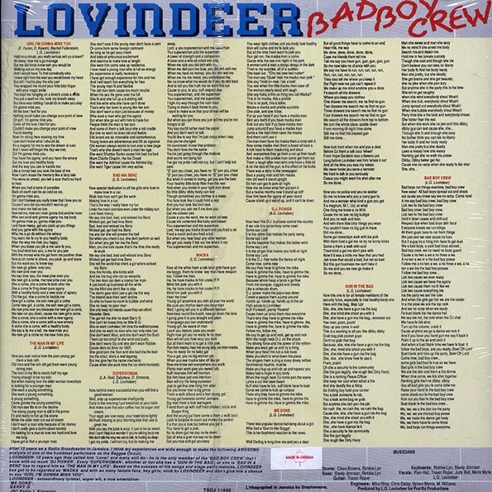 Lovindeer - Bad Boy Crew (TSOJ) (Orig. Press)