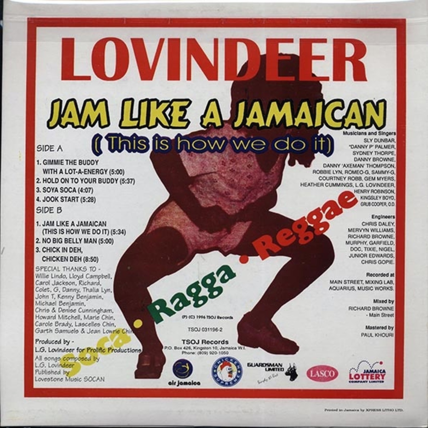 Lovindeer - Jam It Like A Jamaican (TSOJ) (Orig. Press)