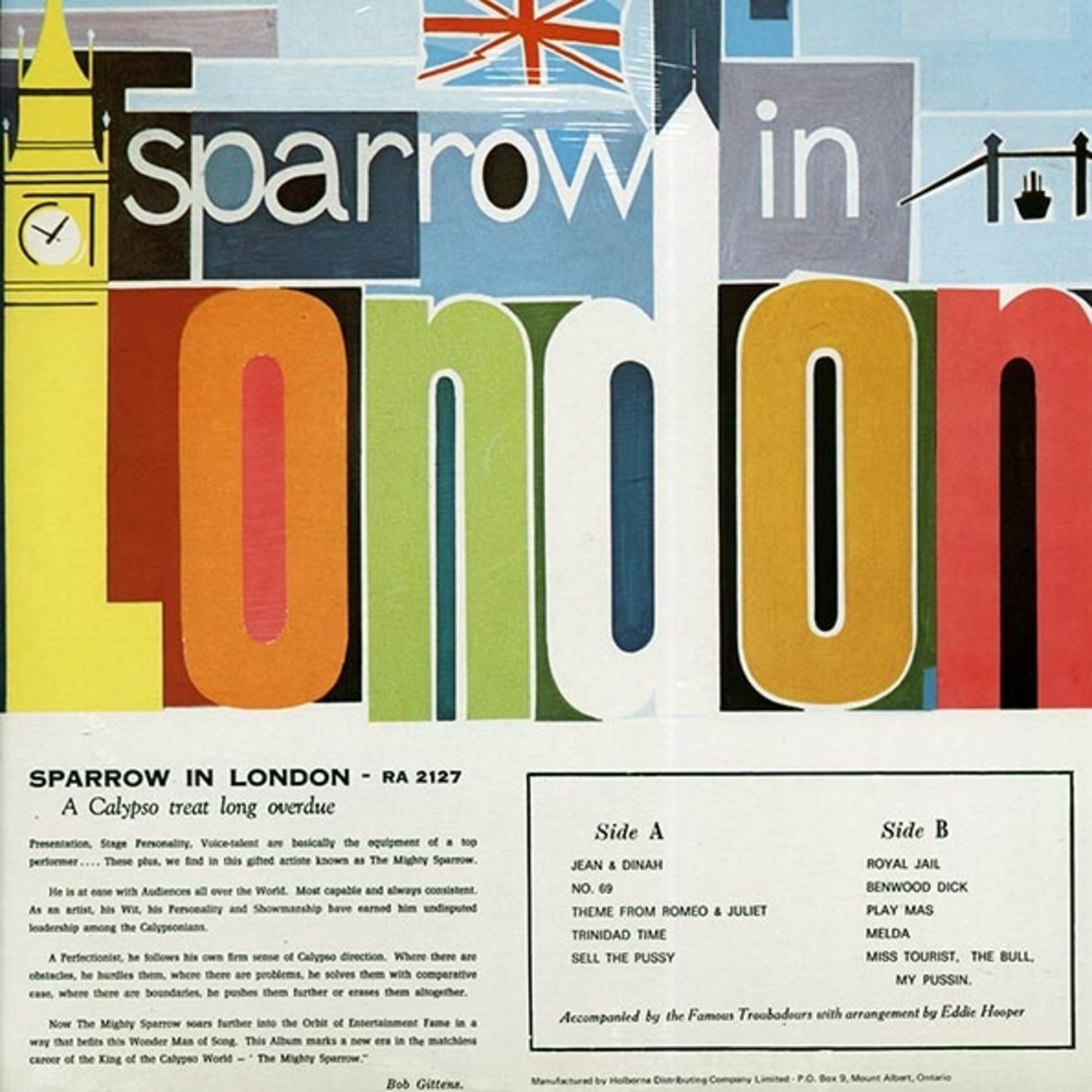 Mighty Sparrow - Sparrow In London (Island Series) (Orig. Press)