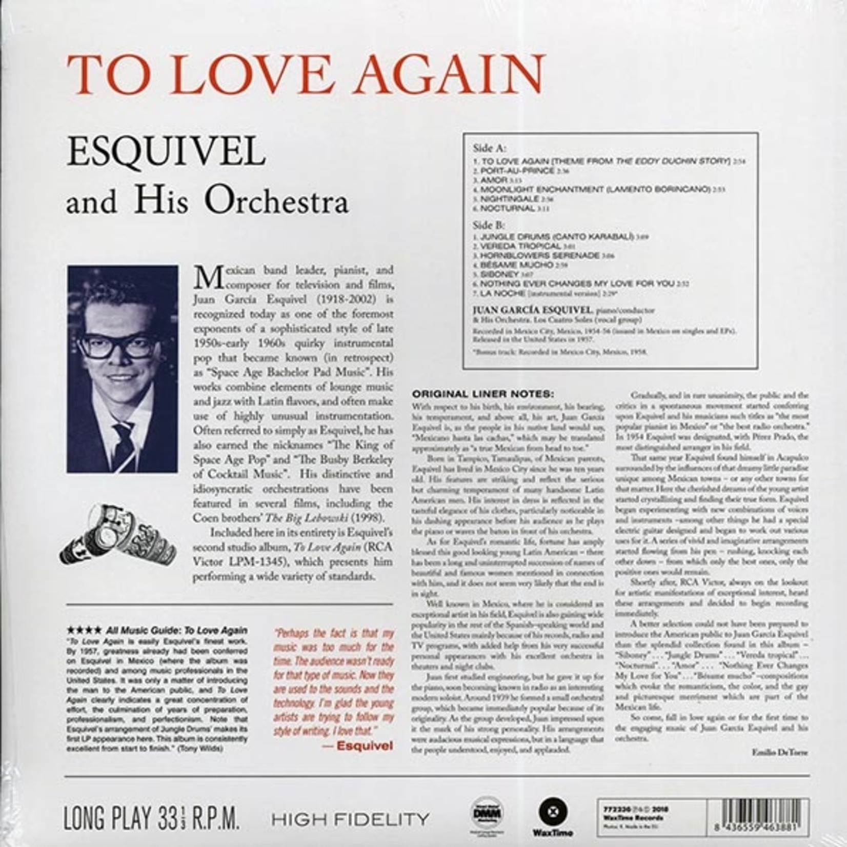 Esquivel & His Orchestra - To Love Again (WaxTime) (Ltd.) (180g) (High-Def VV) (Remastered)