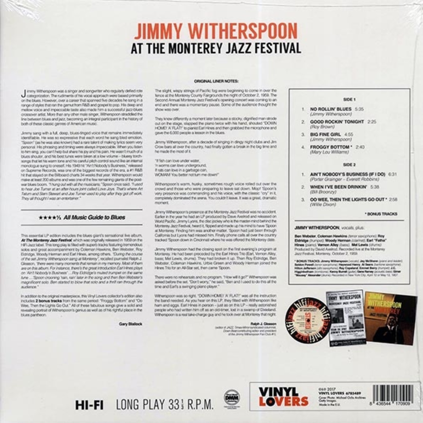 Jimmy Witherspoon - Live At The Monterey Jazz Festival (Vinyl Lovers) (Ltd.) (180g) (High-Def VV)