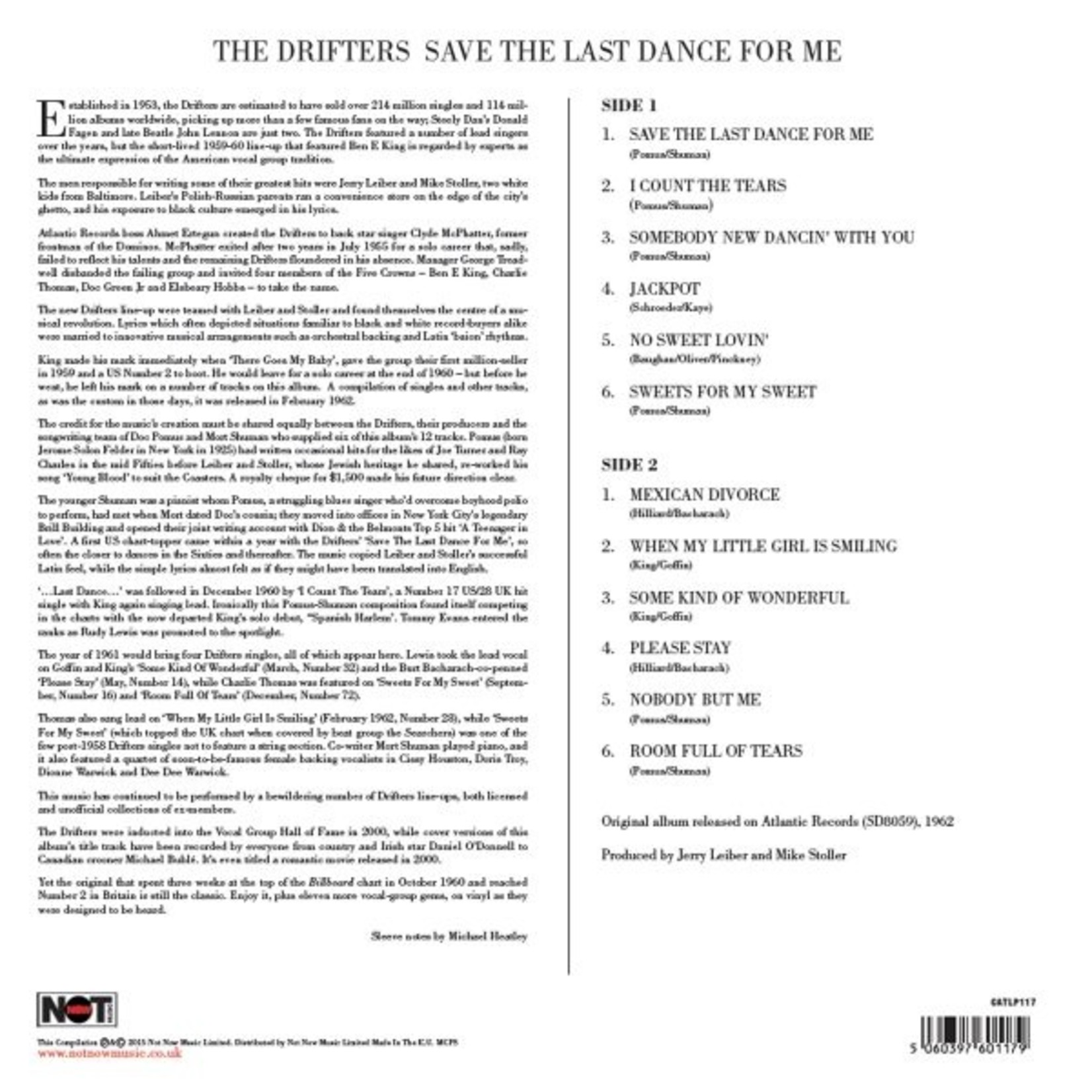 The Drifters - Save The Last Dance For Me (Not Now Music) (180g)