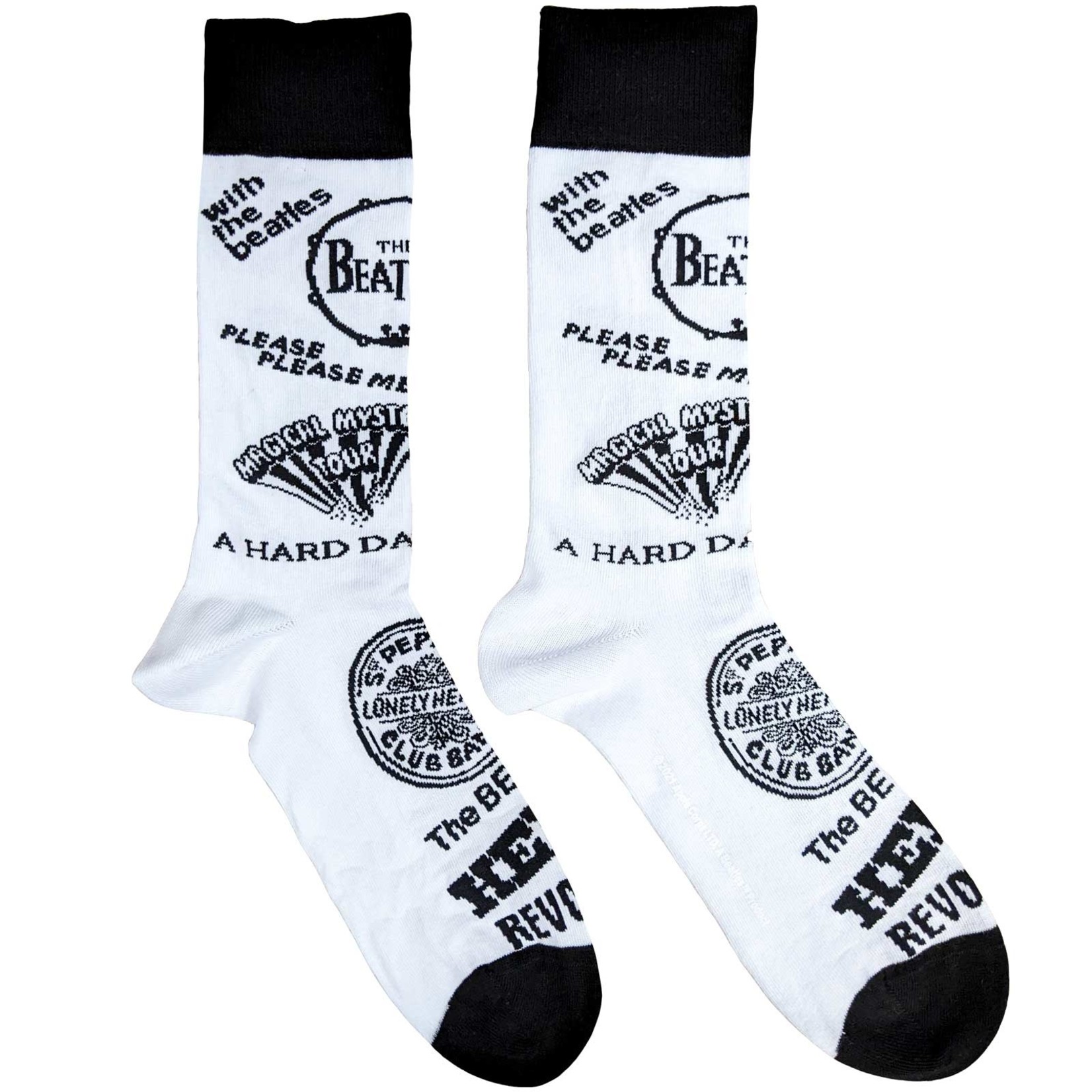 The Beatles Unisex Ankle Socks: Albums Monochrome