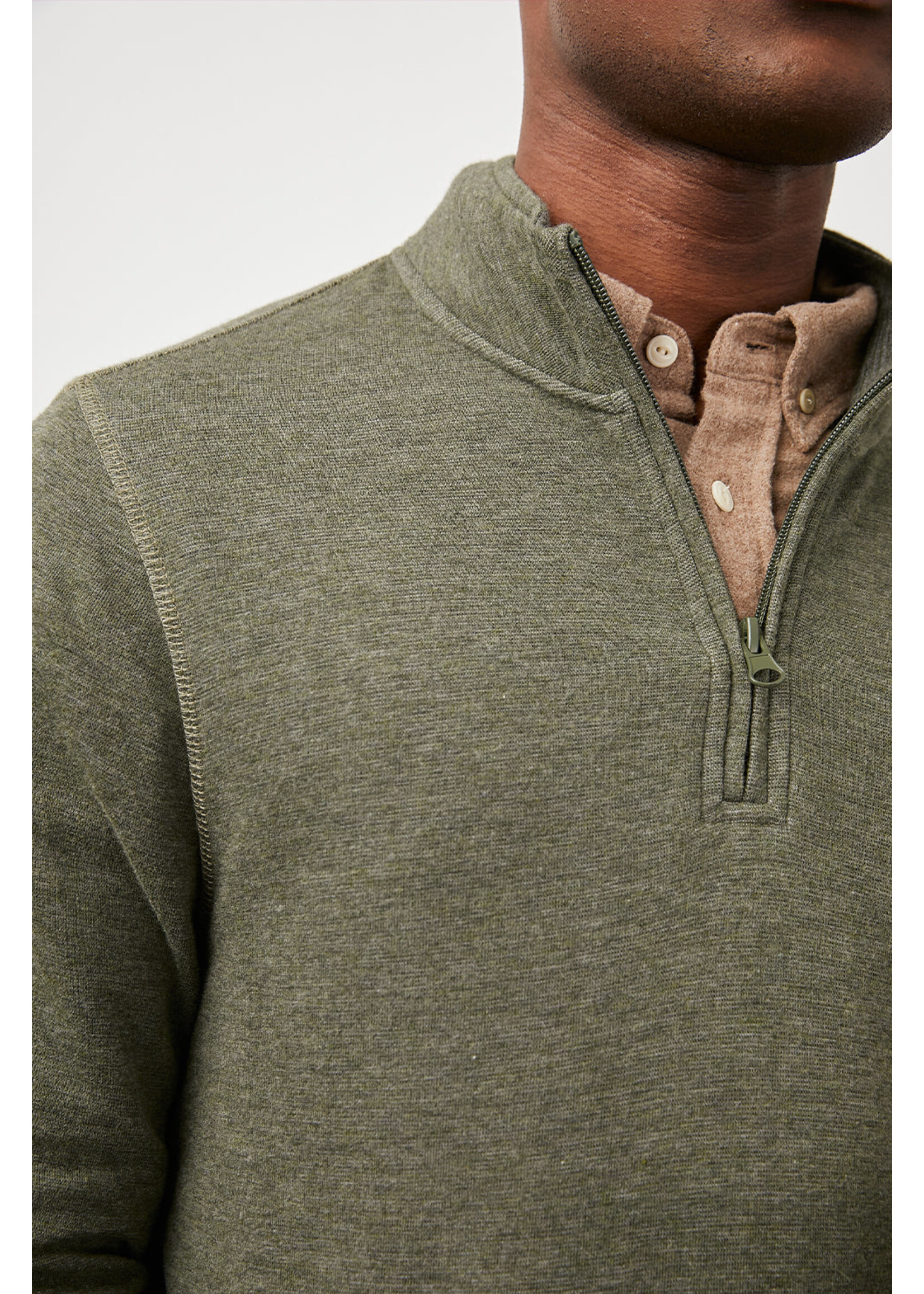 Rails Rails Gavin Half Zip - Olive Charcoal