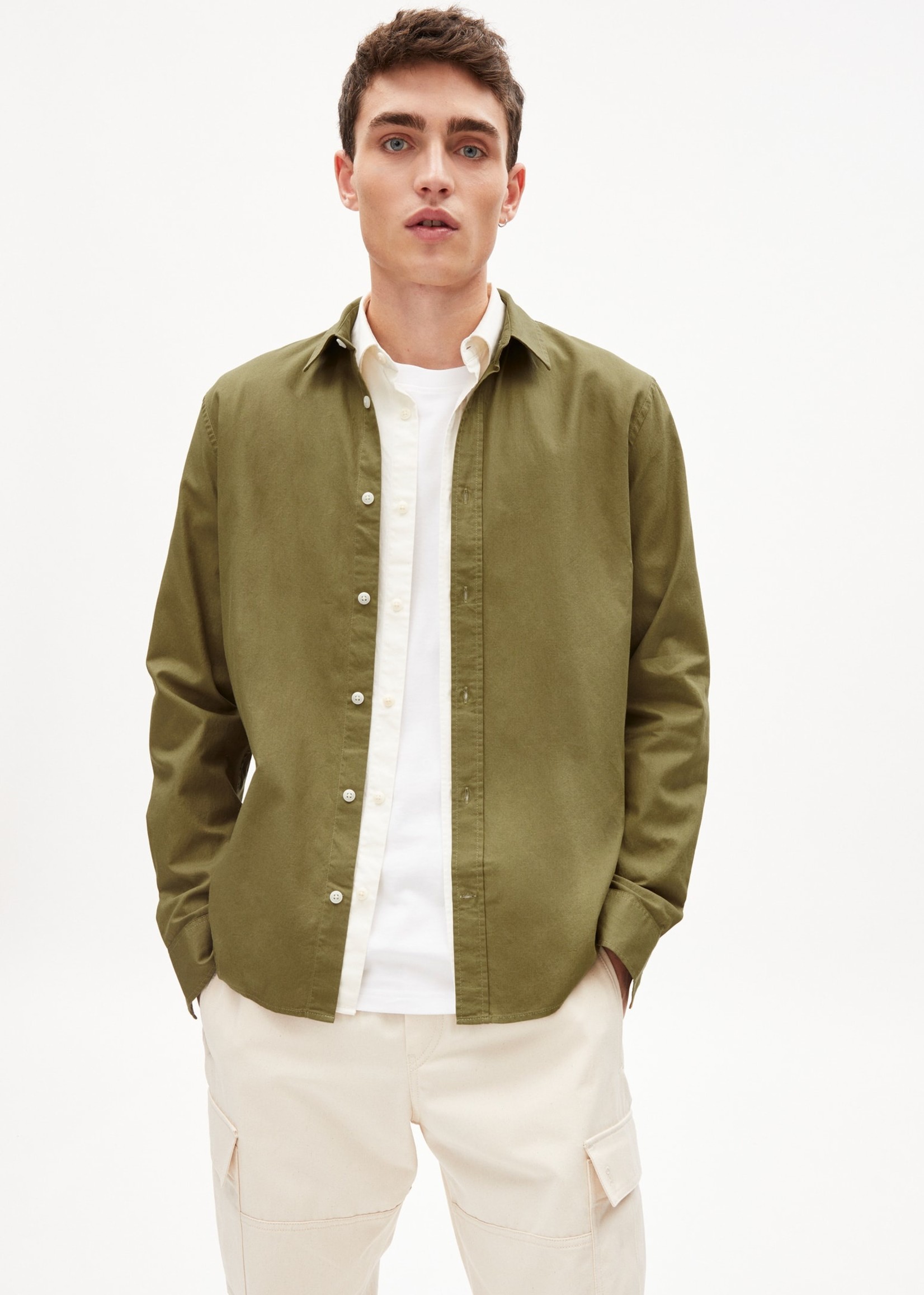 Armedangels Armedangels Chemise Quaadi - Olive