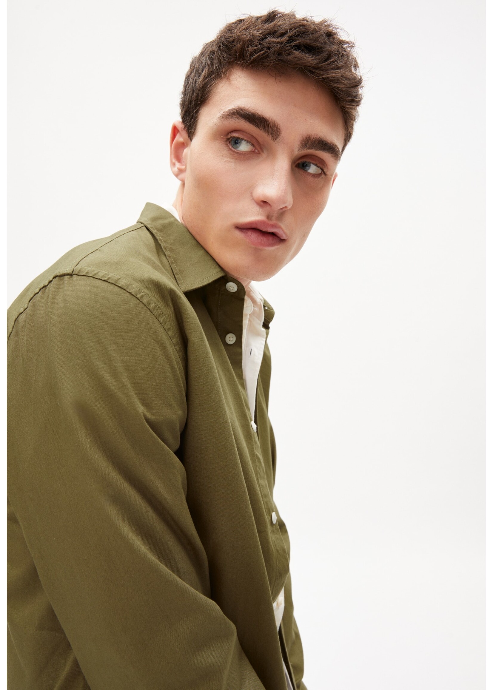 Armedangels Armedangels Chemise Quaadi - Olive