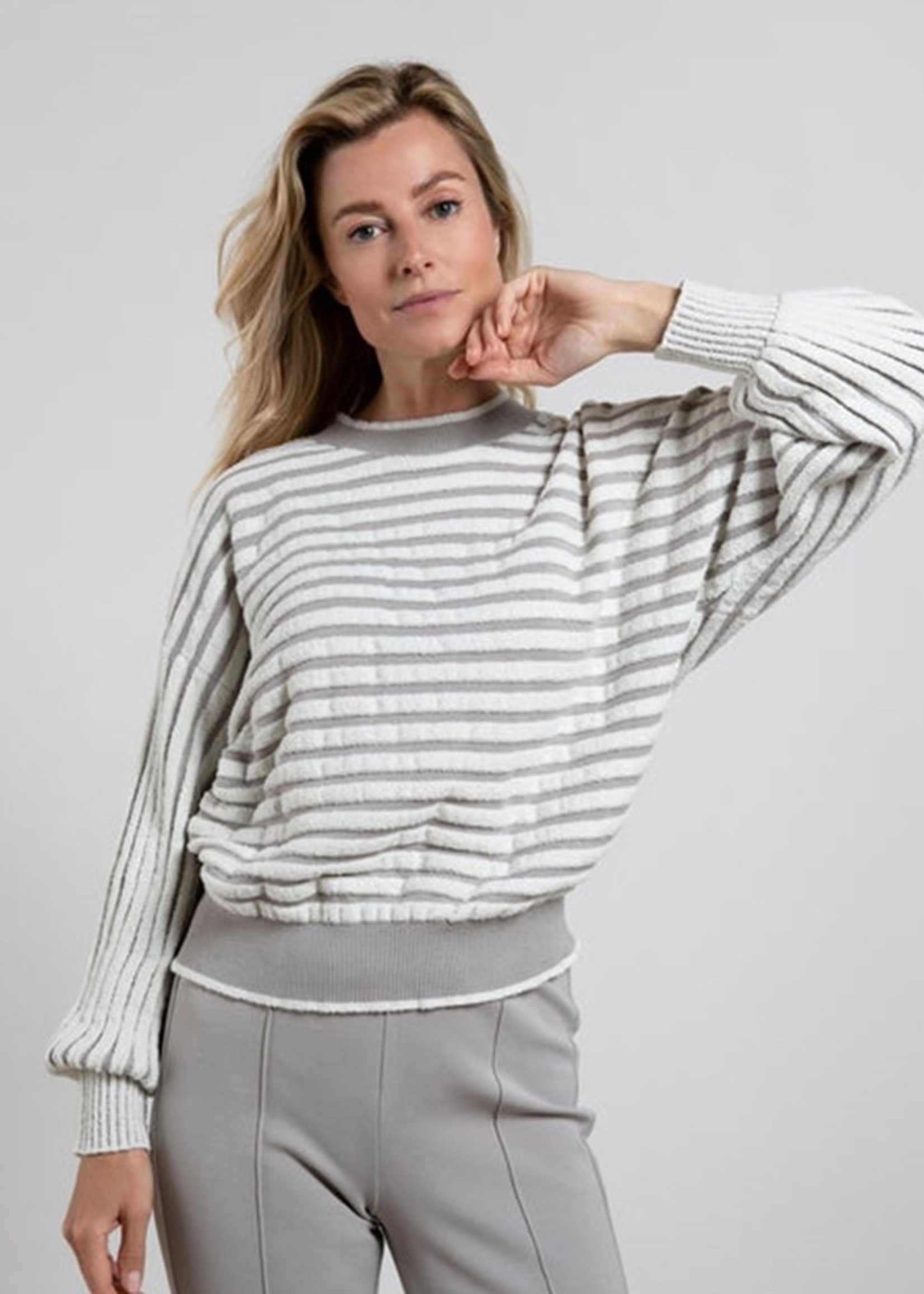 Yaya Women YY Stripe Sweater Long Sleeve