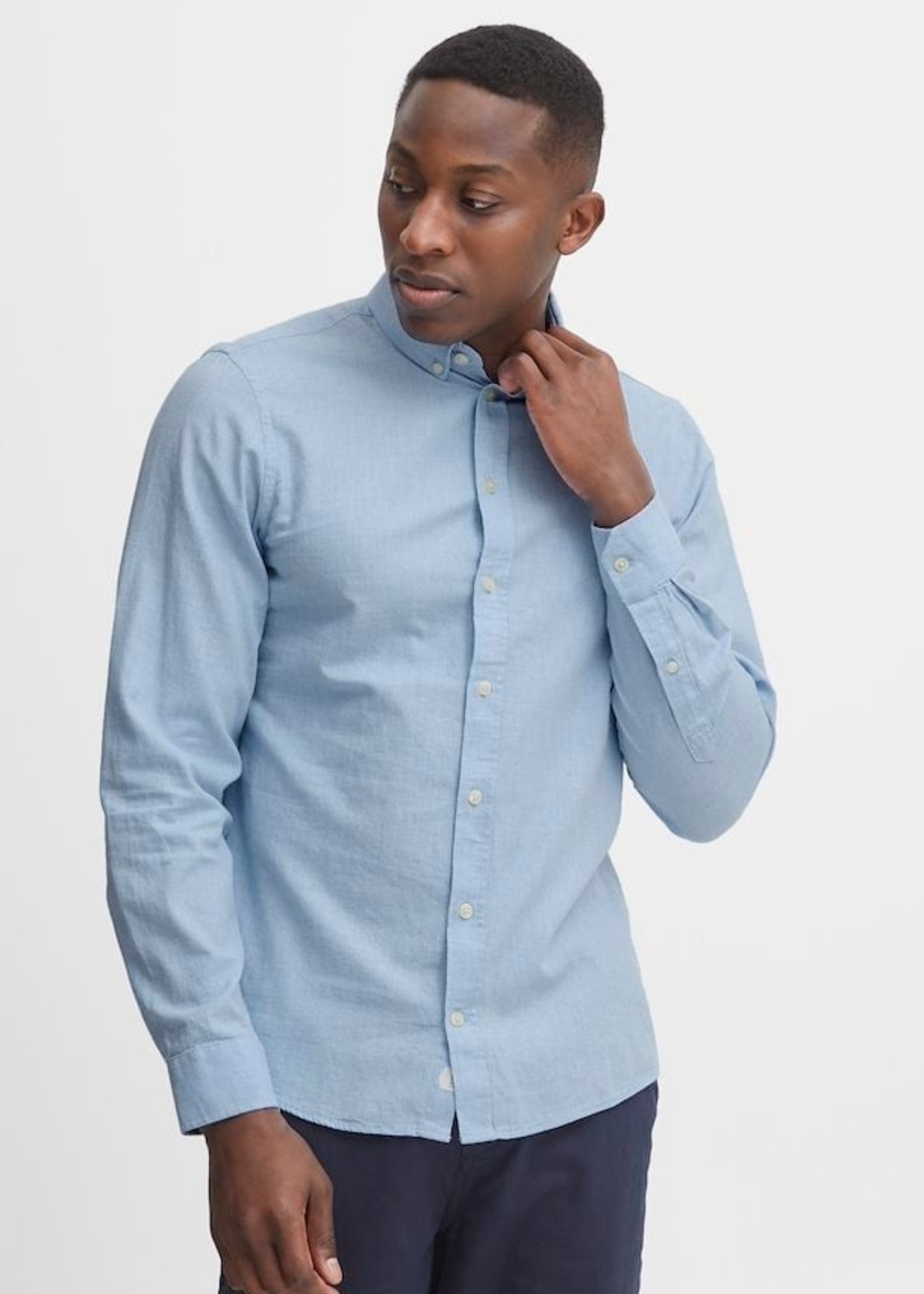 Casual Friday CF Anton Denim Chambray Shirt - Light Blue