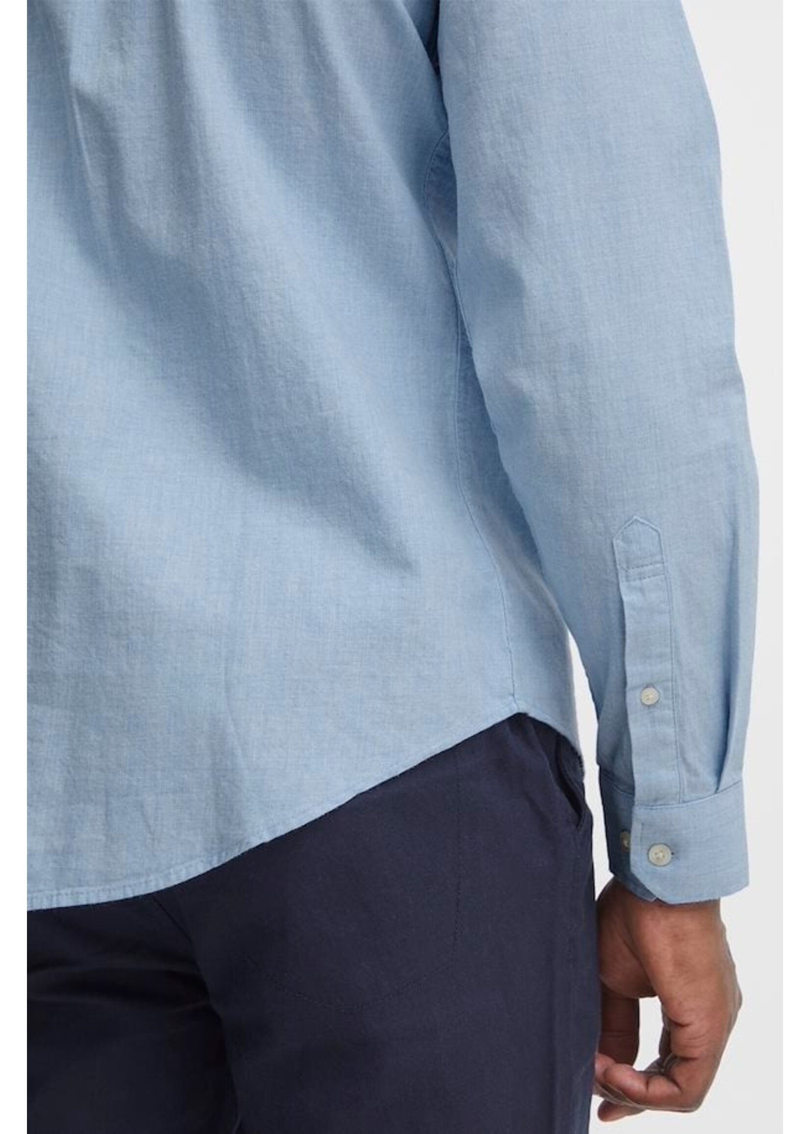 Casual Friday CF Anton Denim Chambray Shirt - Light Blue