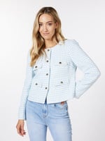 ESQ Houndstooth Blazer - Blue