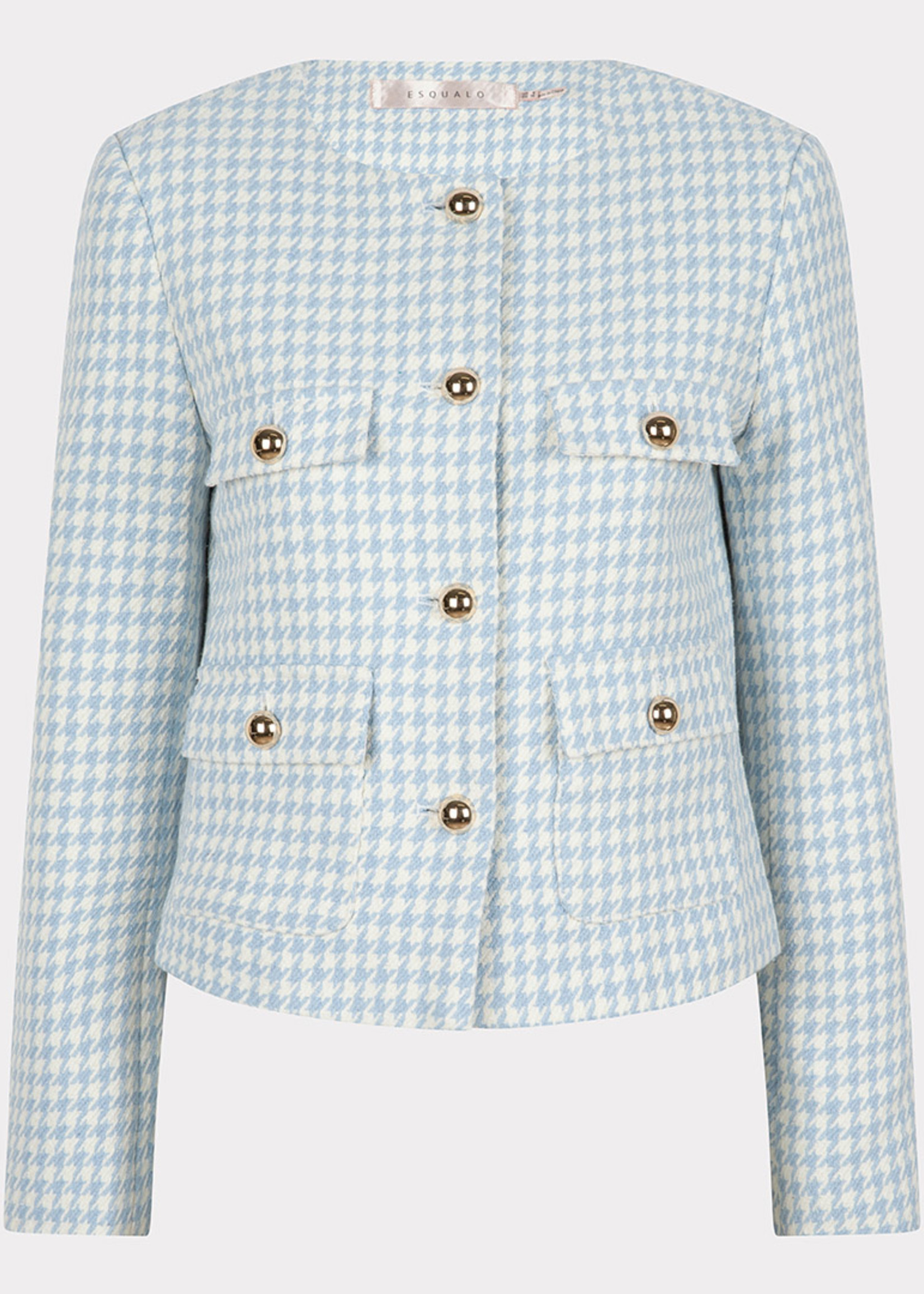 ESQ Houndstooth Blazer - Blue