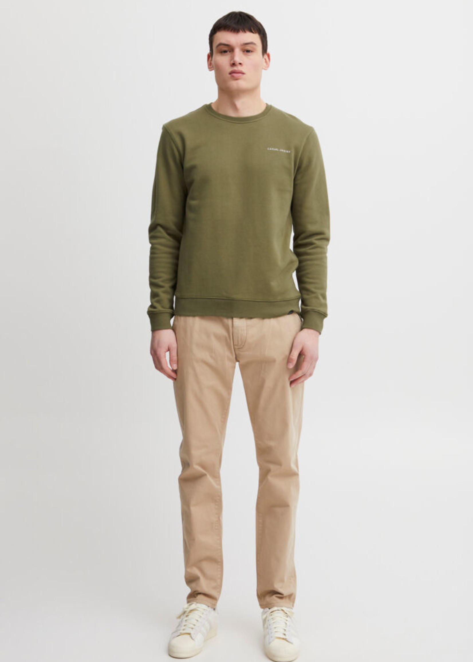 Casual Friday Severin Crewneck Sweater - Burnt Olive