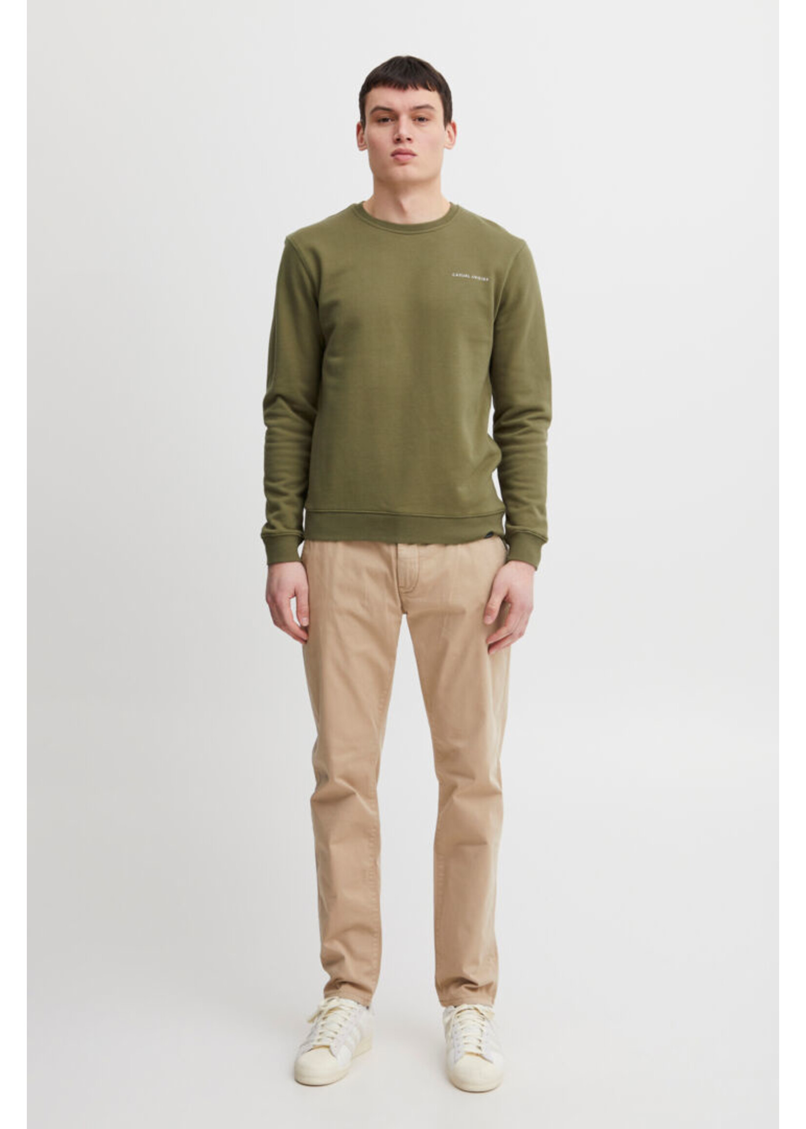 Casual Friday Severin Crewneck Sweater - Burnt Olive