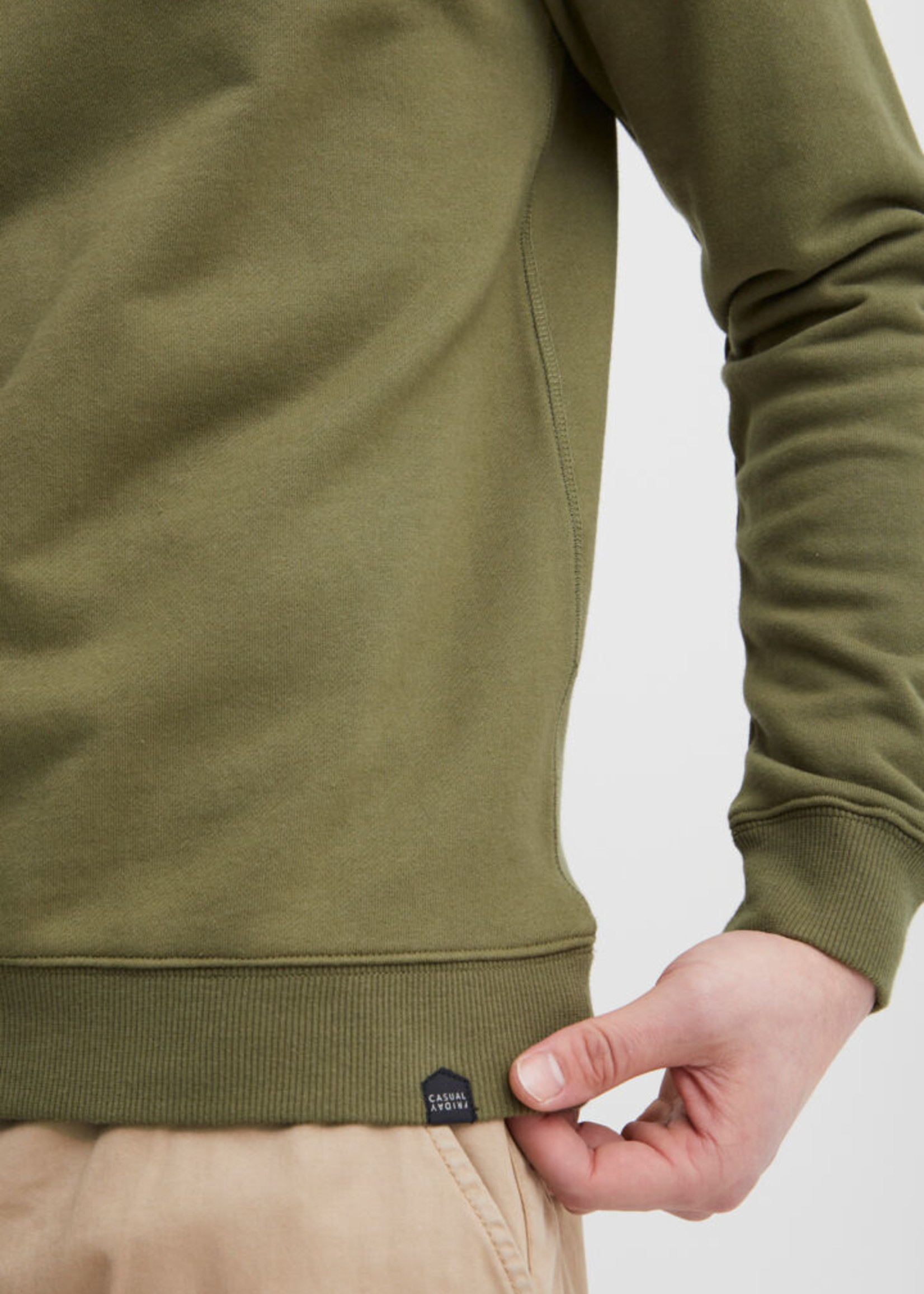 Casual Friday Severin Crewneck Sweater - Burnt Olive