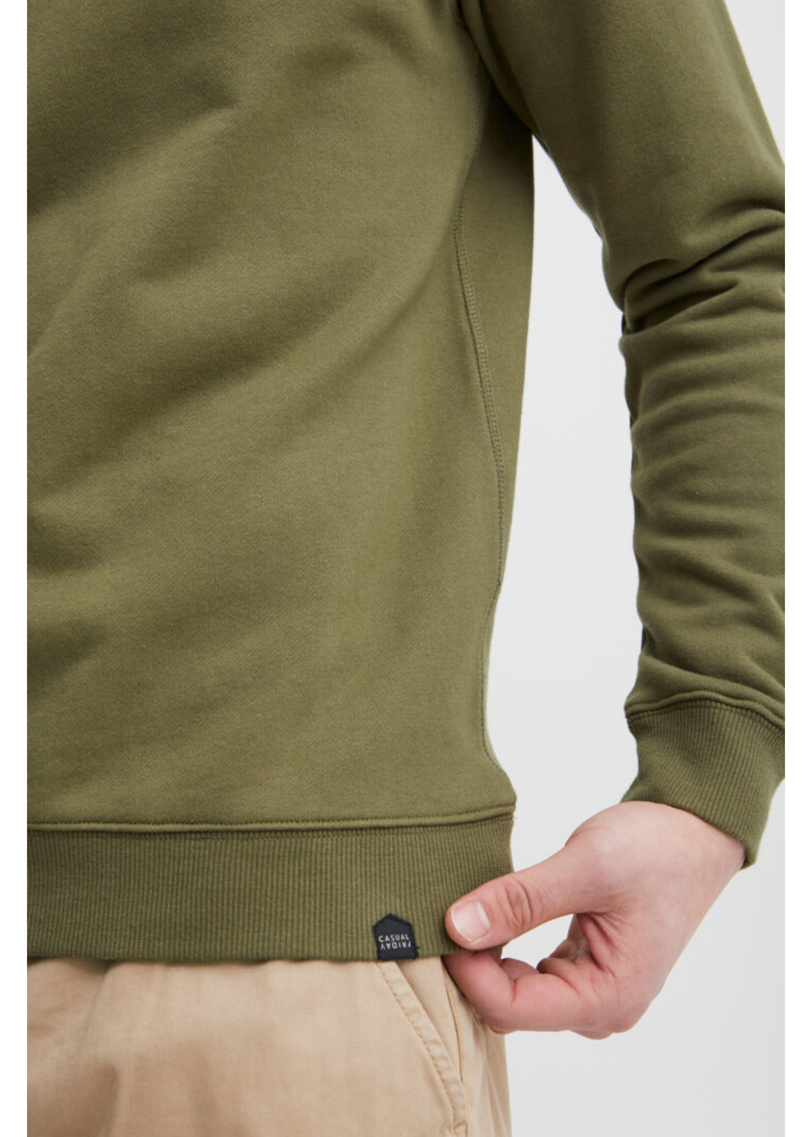 Casual Friday Severin Crewneck Sweater - Burnt Olive
