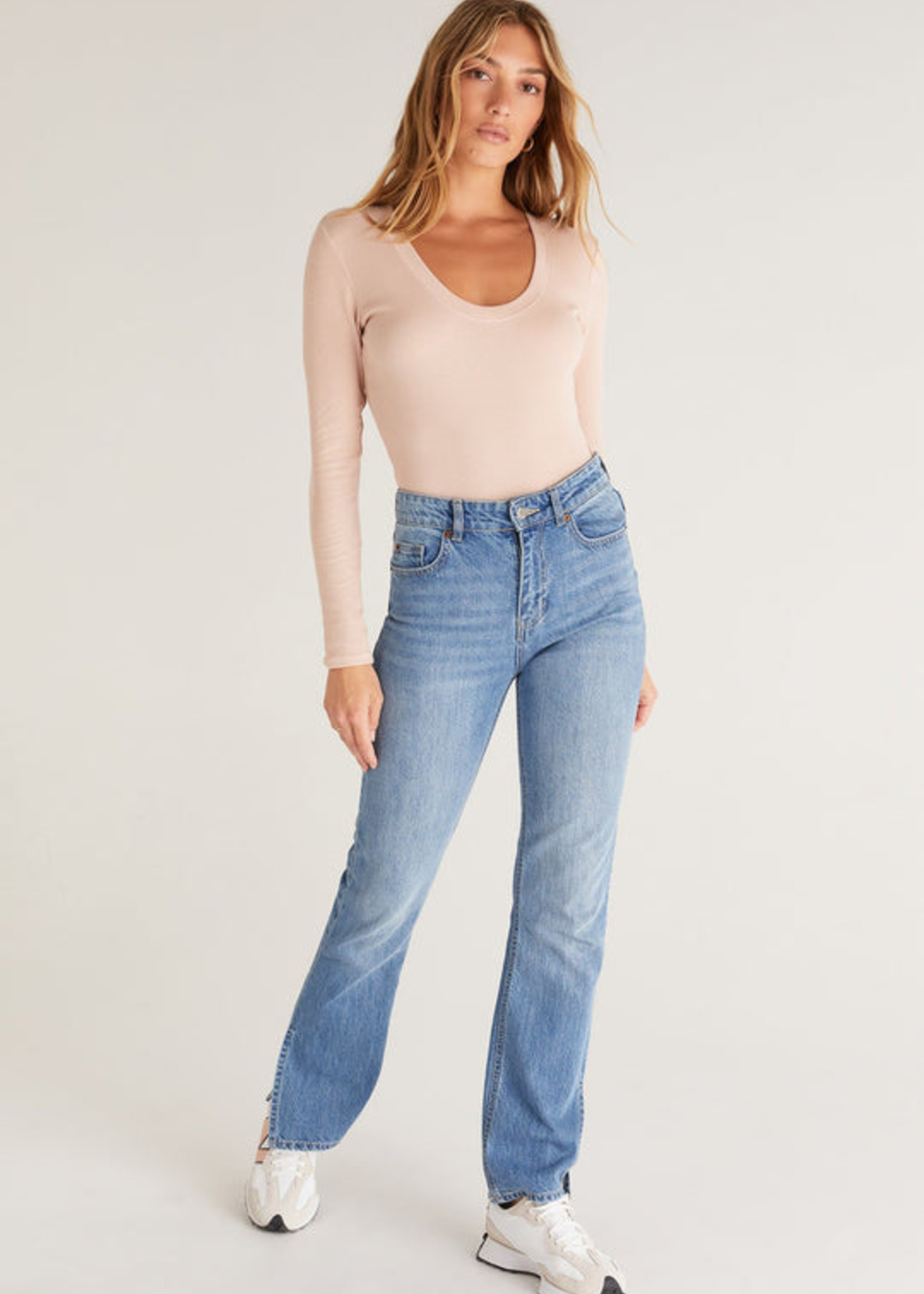 Z-Supply Z-Supply Sirena Rib LS Tee - Soft Pink