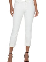 Liverpool Liverpool Charlie Crop Skinny W/ Wide Rolled Cuff 24'' I - Bone White