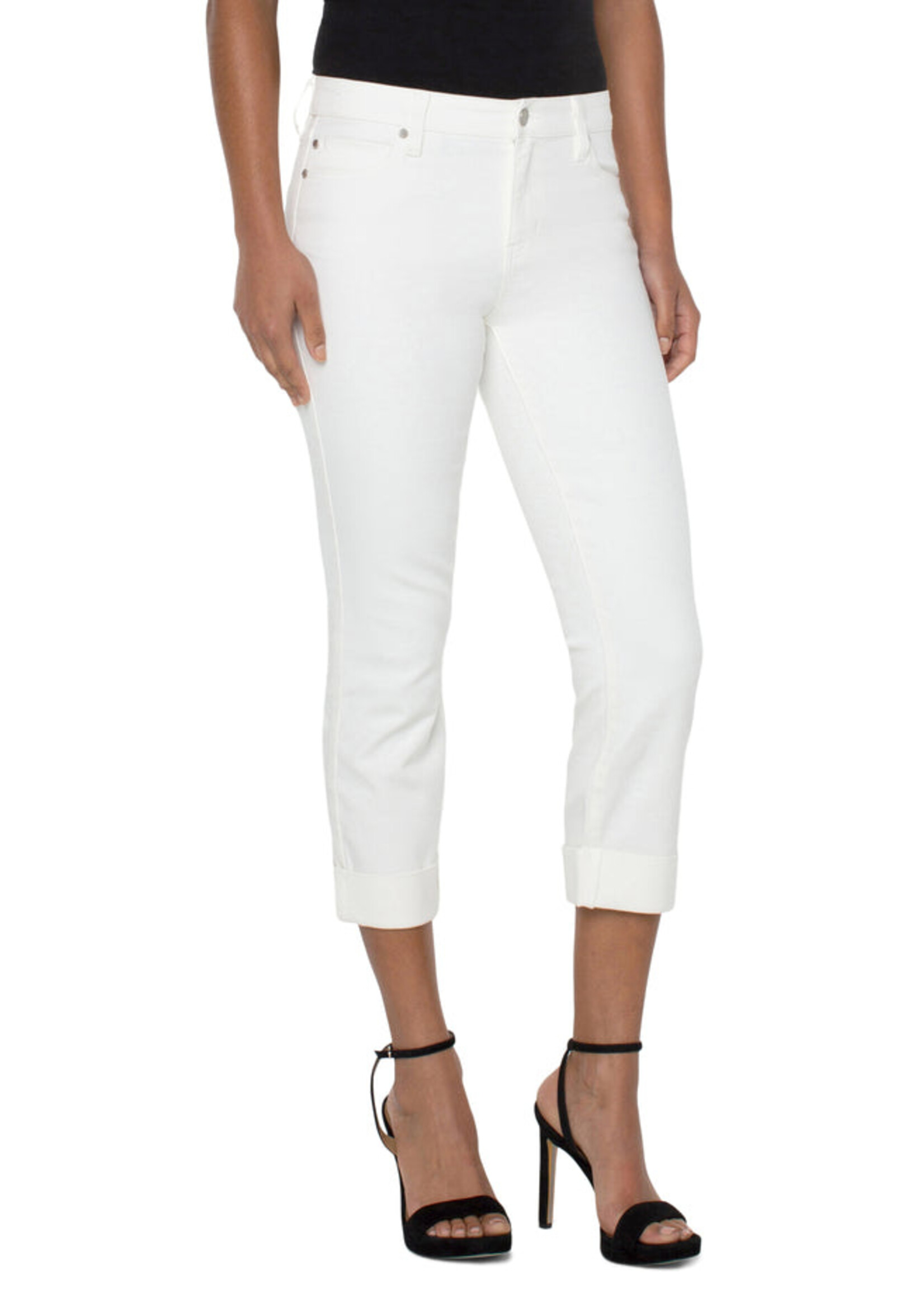 Liverpool Liverpool Charlie Crop Ajustée Avec Bas Roulé 24'' I - Bone White