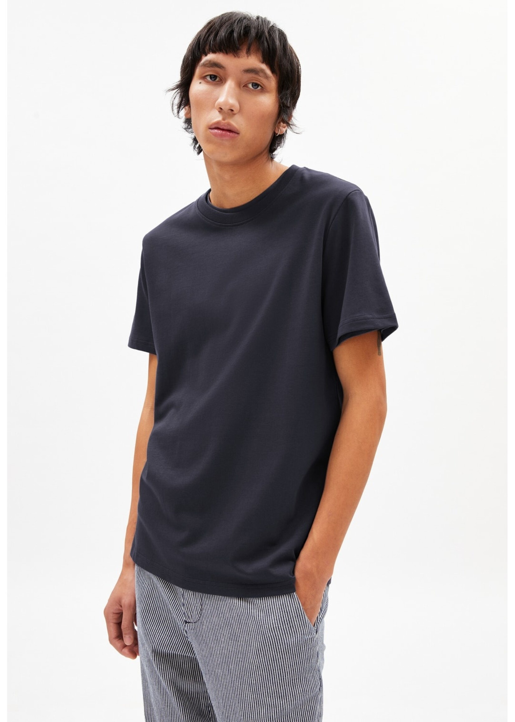 Armedangels Armedangels Maarkos Heavyweight T-Shirt Relaxed Fit - Night Sky