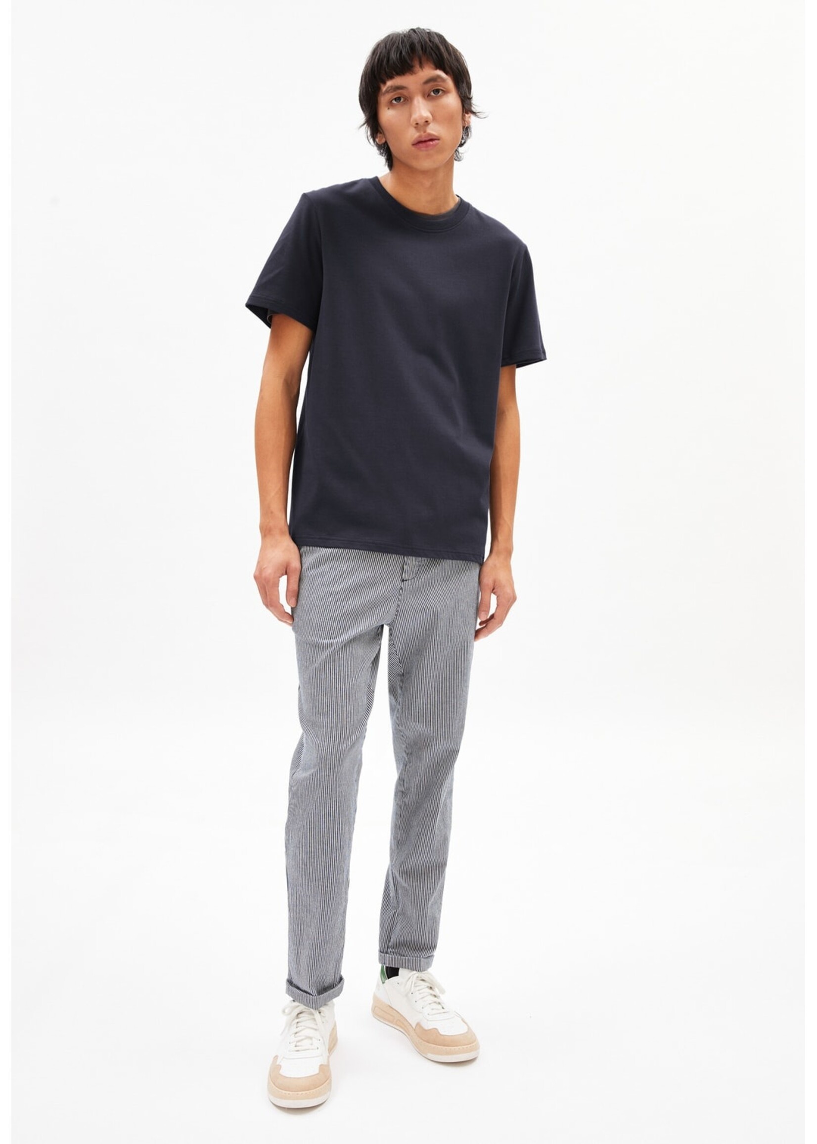 Armedangels Armedangels Maarkos Heavyweight T-Shirt Relaxed Fit - Night Sky