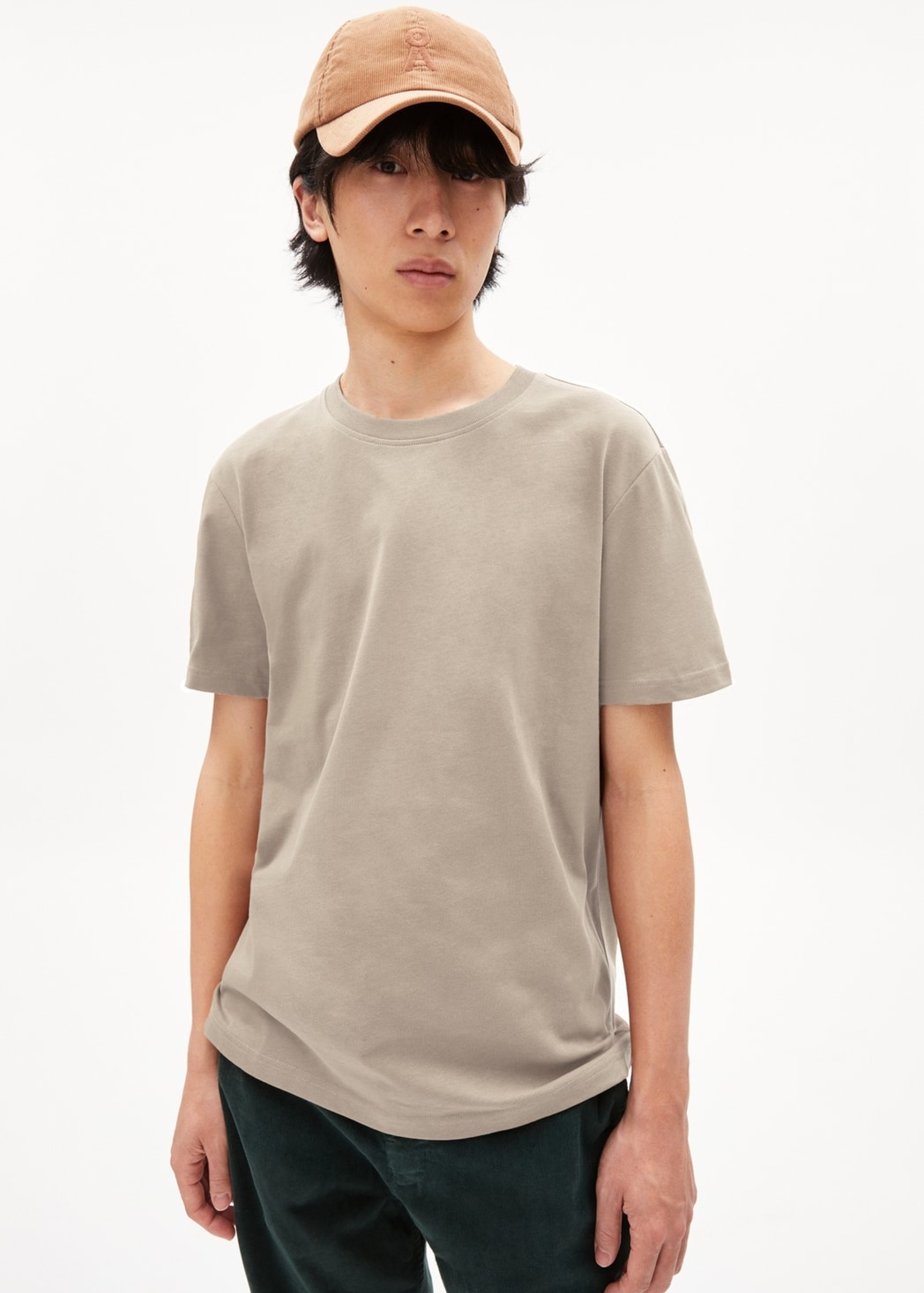 Armedangels Aarmedangels Maarkos Heavyweight T-Shirt Relaxed Fit - Sand Stone