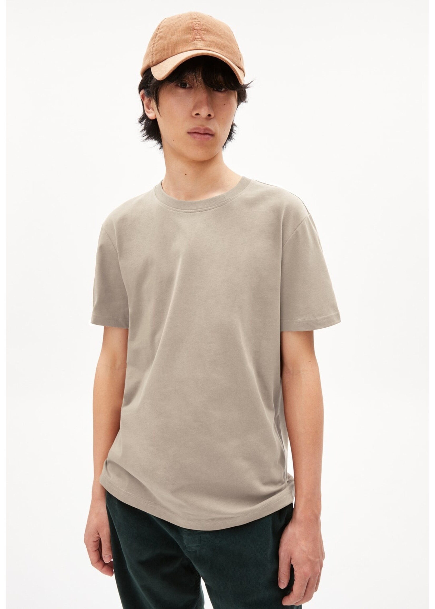 Armedangels Aarmedangels Maarkos Heavyweight T-Shirt Relaxed Fit - Sand Stone