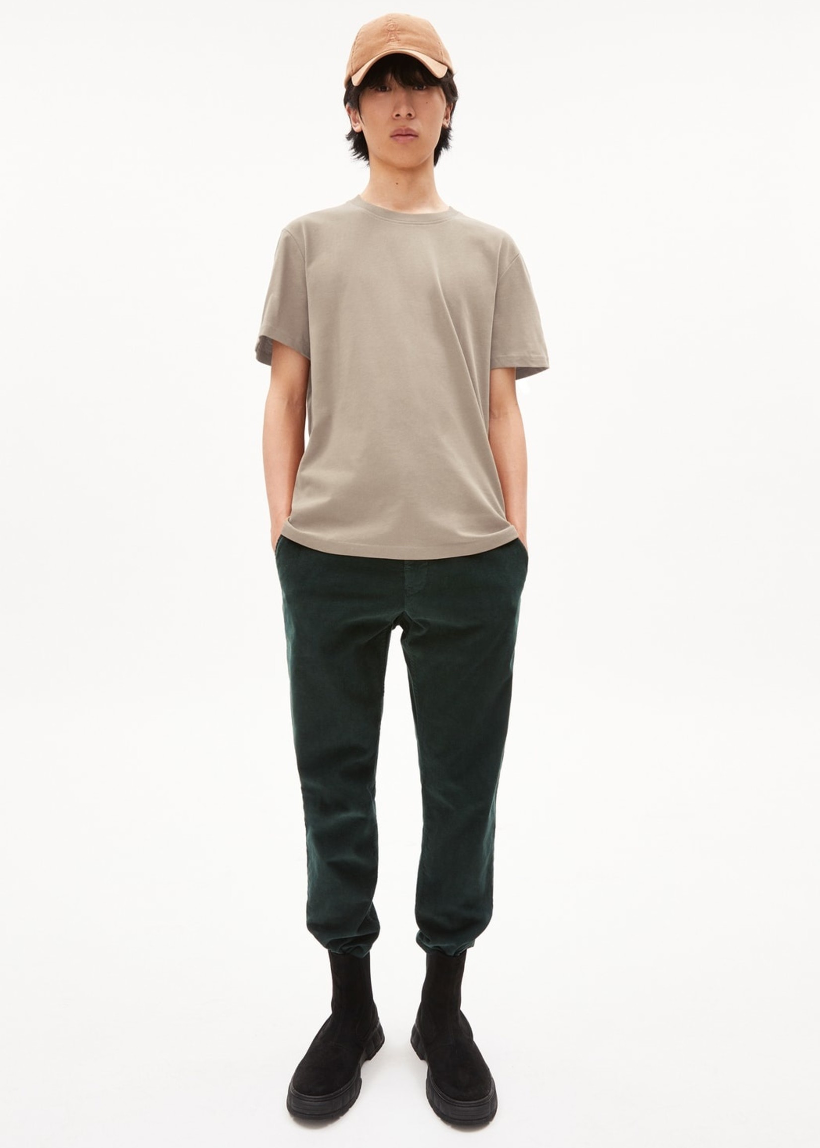 Armedangels Aarmedangels Maarkos Heavyweight T-Shirt Relaxed Fit - Sand Stone