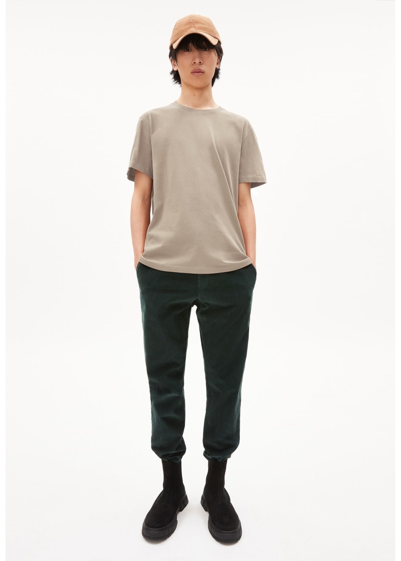 Armedangels Aarmedangels Maarkos Heavyweight T-Shirt Relaxed Fit - Sand Stone