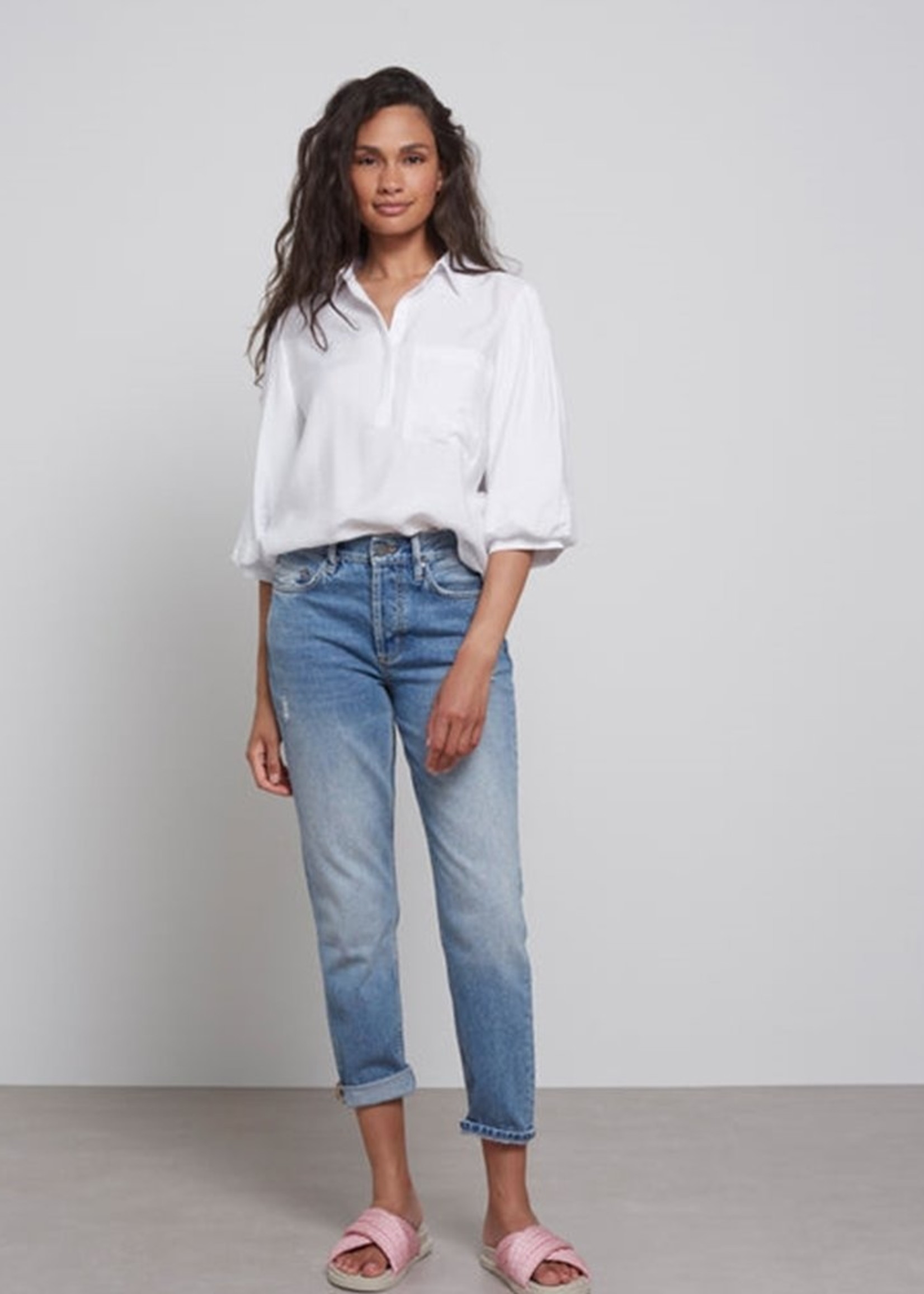 Yaya Women Yaya Women Top w/ Pocket - White