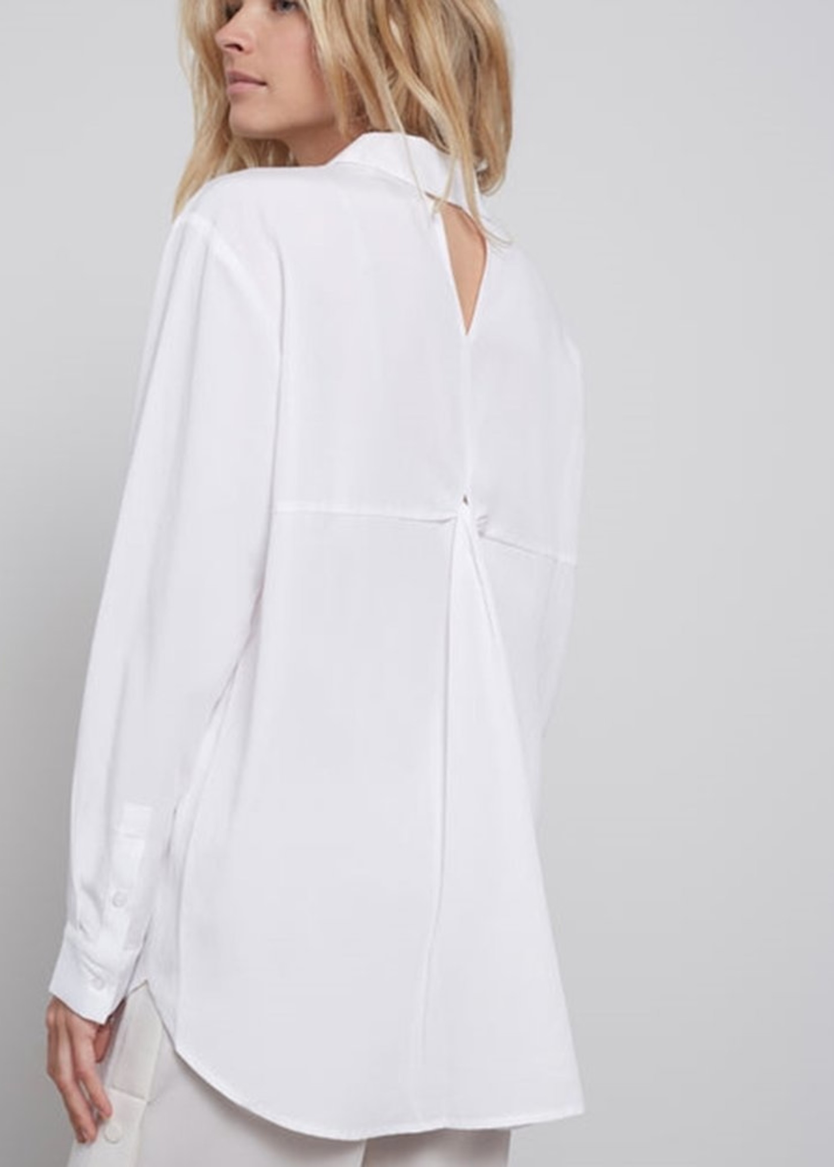 Yaya Women Yaya Women Blouse w/ Twisted Back Detail - Pure White