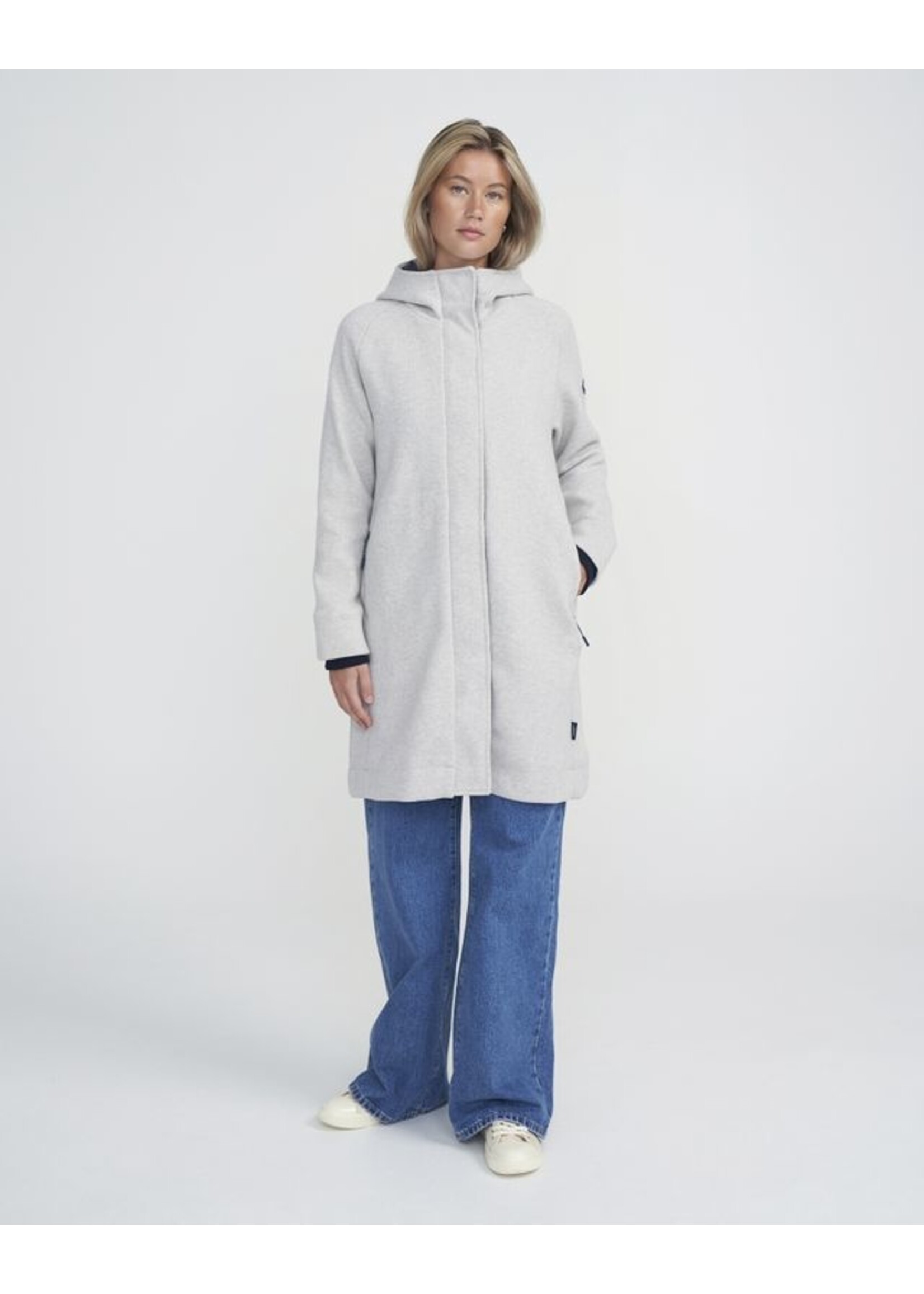 Holebrook HB Light Metanja Coat - Light Grey Melange