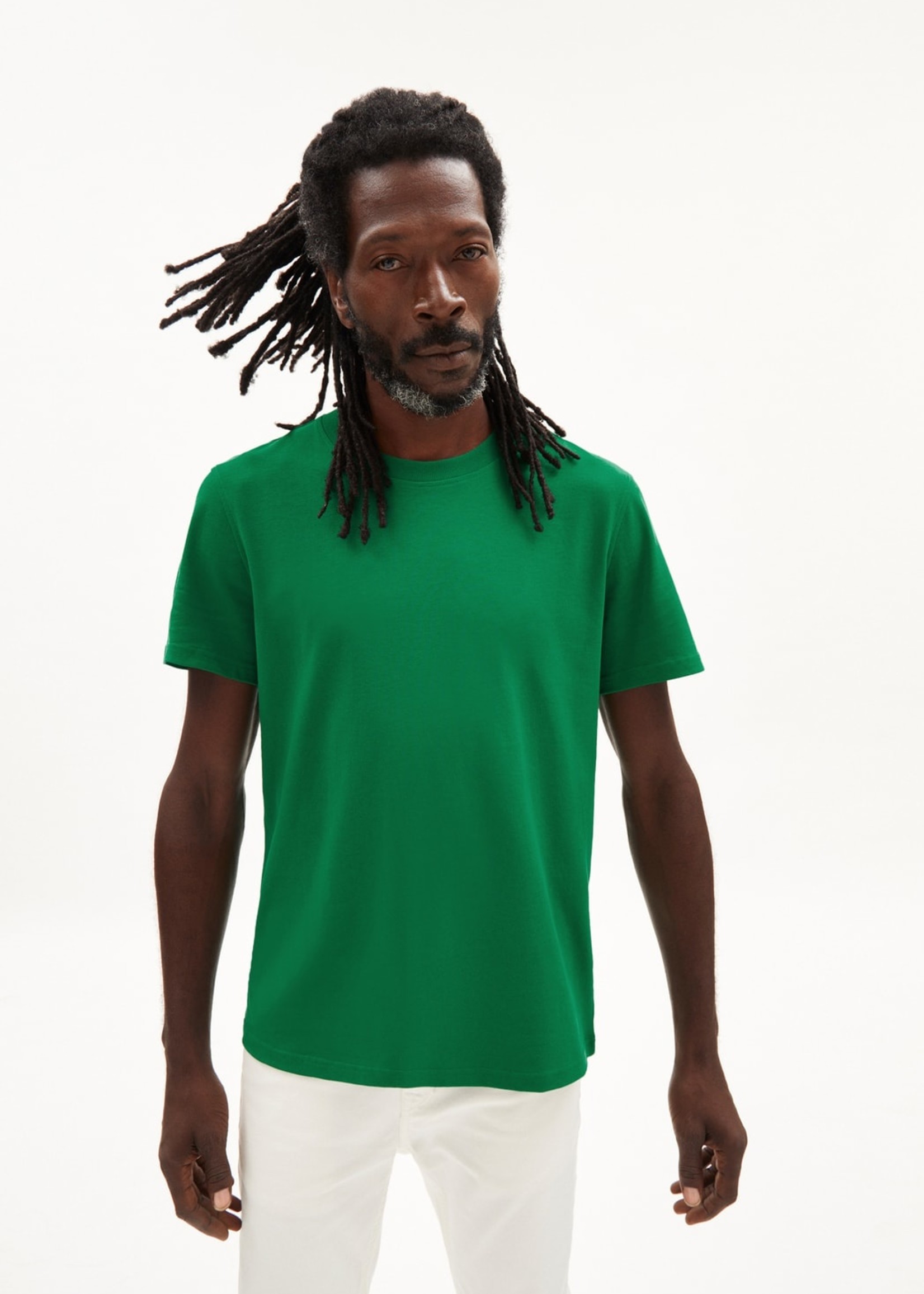 Armedangels Armedangels Maarkos Heavyweight T-Shirt Relaxed Fit - Flash Green