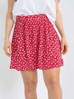 ICHI Ihmarrakech Skirt - Raspberry Wine Flower