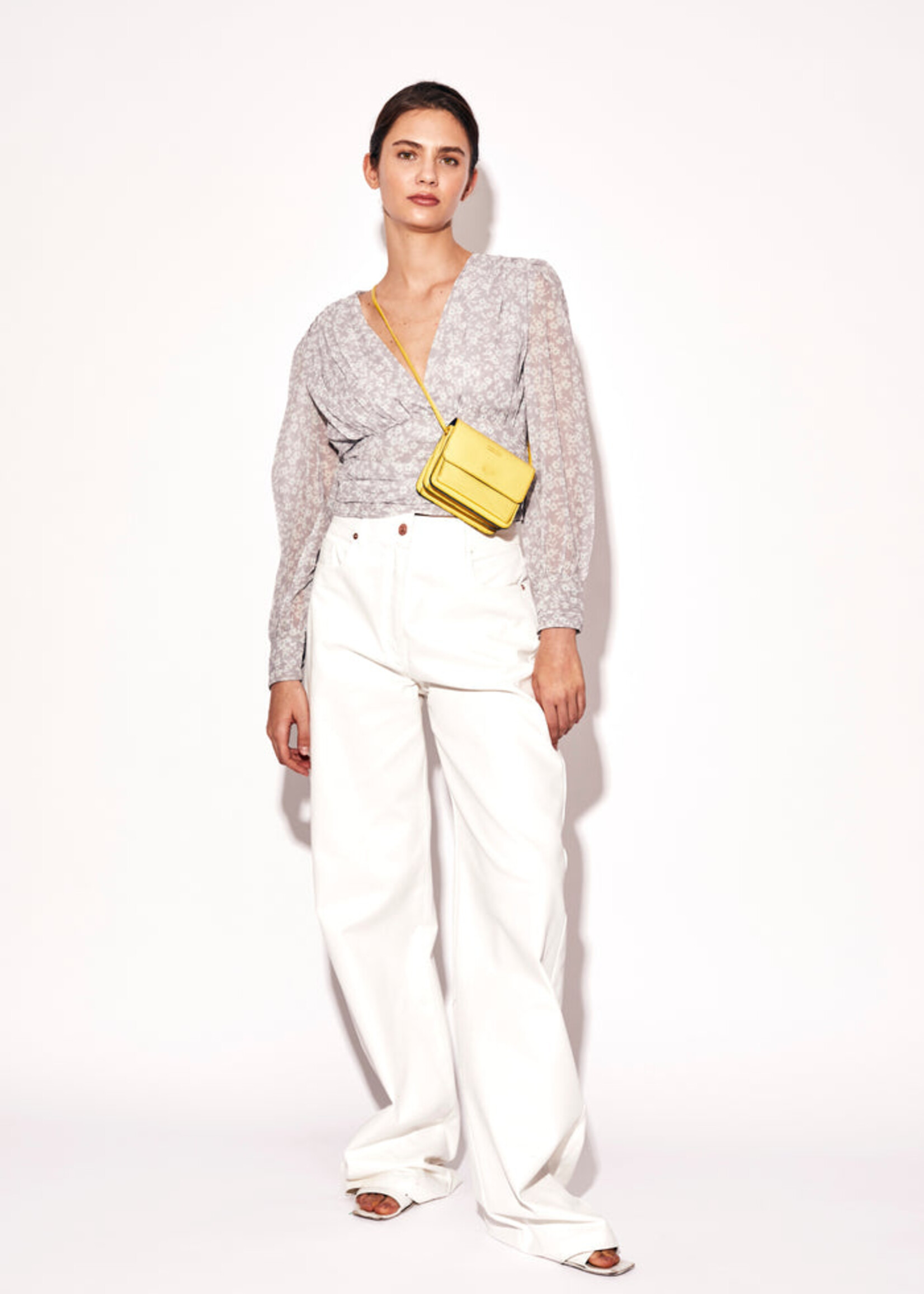 Dèluc DE Cressida Print Blouse - Light Mink