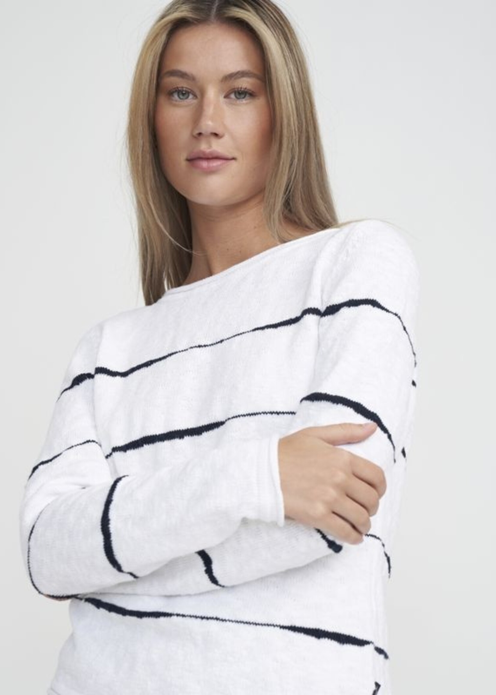 Holebrook HB Hjordis Boatneck - White Navy