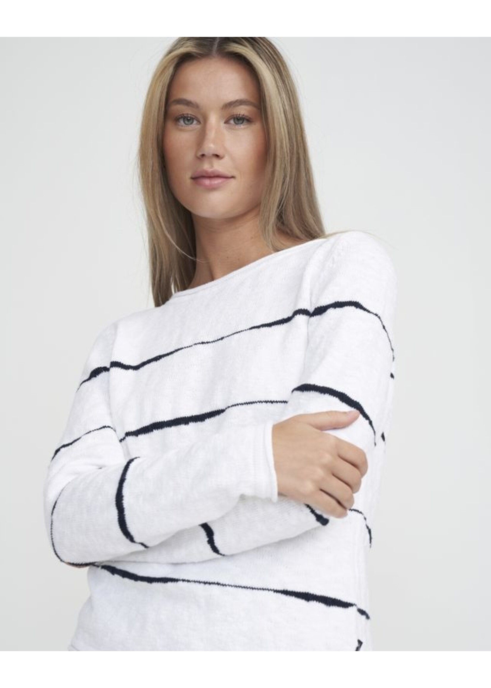 Holebrook HB Hjordis Boatneck - White Navy