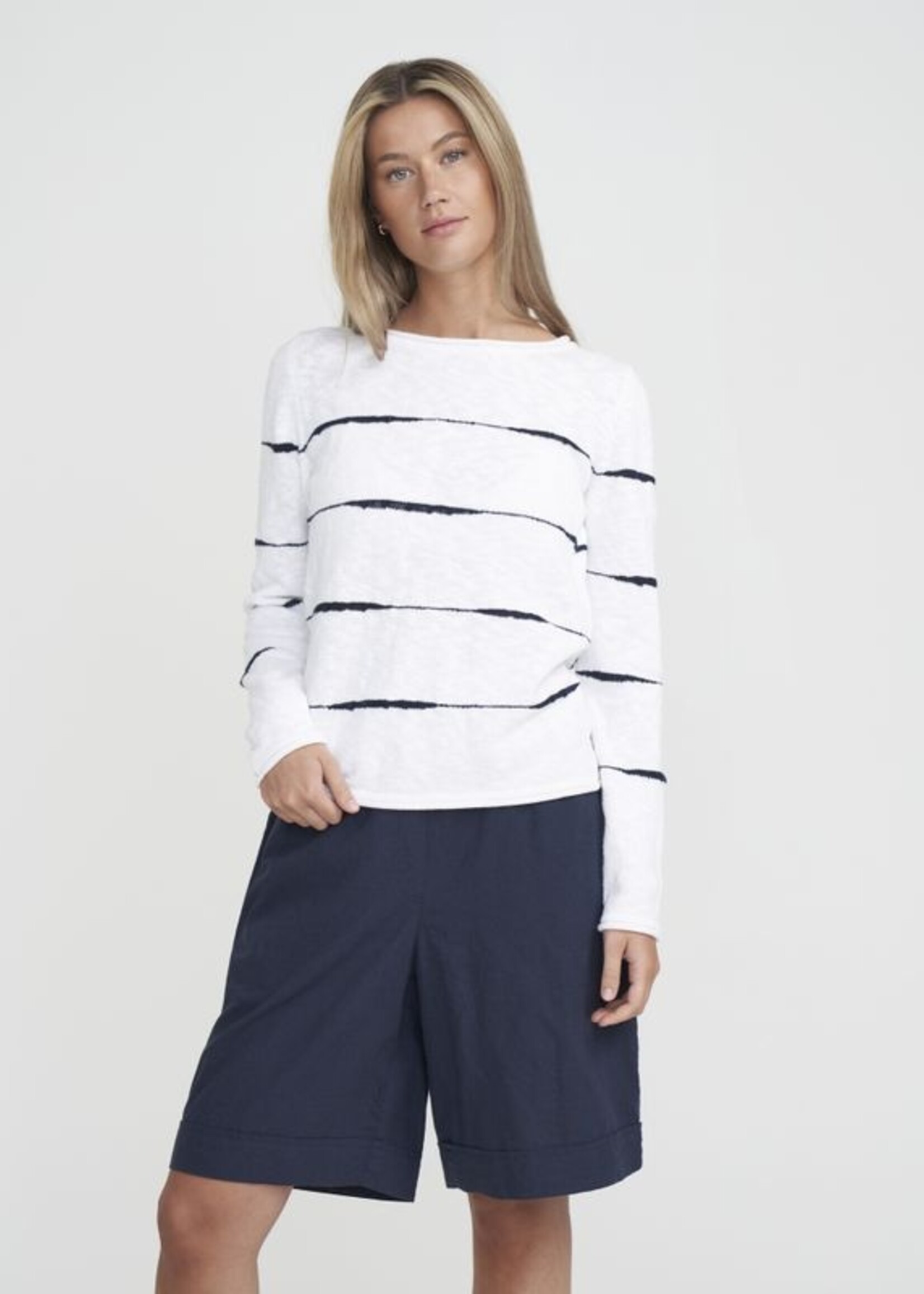 Holebrook HB Hjordis Boatneck - White Navy