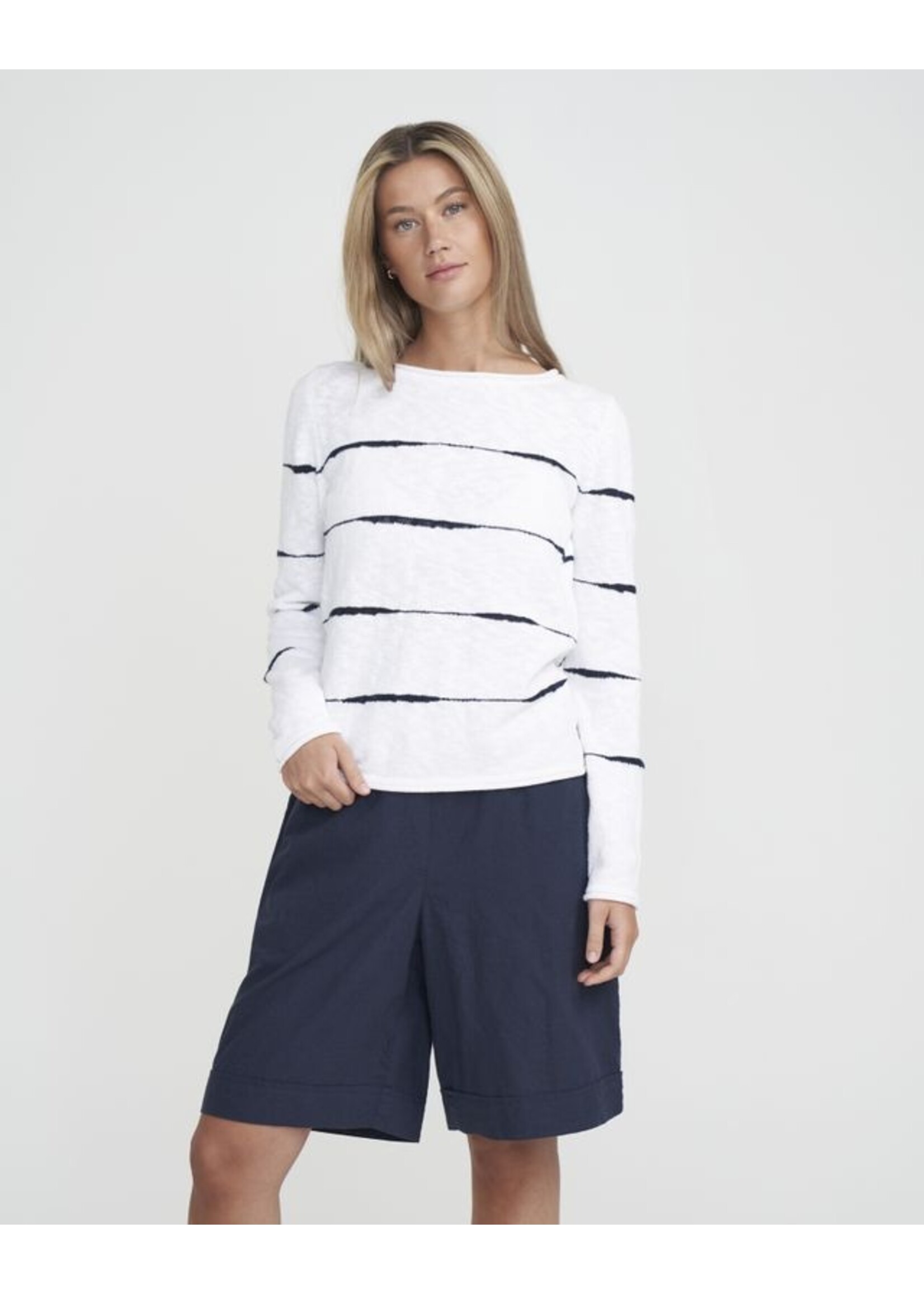 Holebrook HB Hjordis Boatneck - White Navy